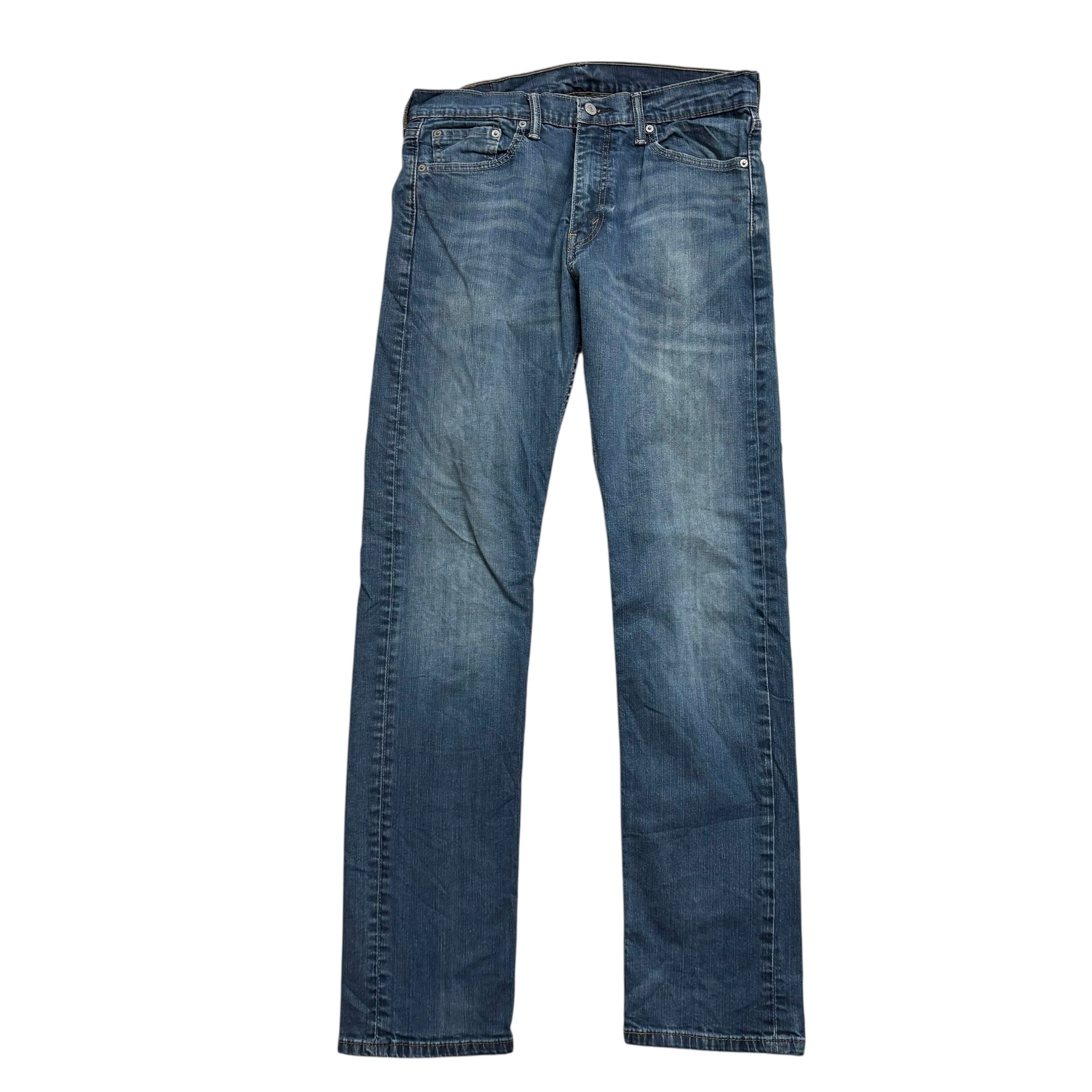 Levis 513 Jeans W32 L34 Mens Blue Slim Straight Fit Stretch Denim