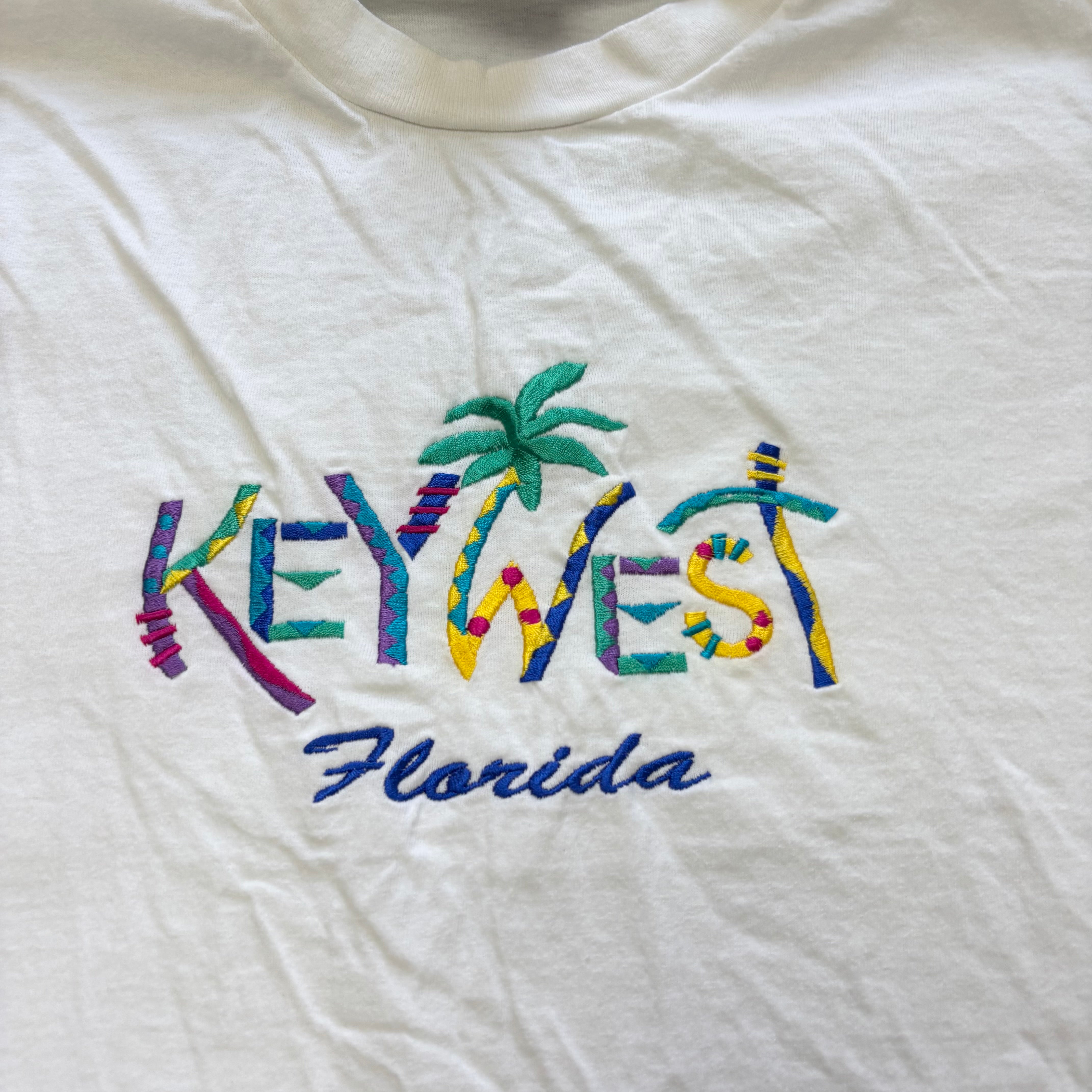 Vintage T Shirt Mens XL White Single Stitch Graphic Print 90s USA Tourist (E)