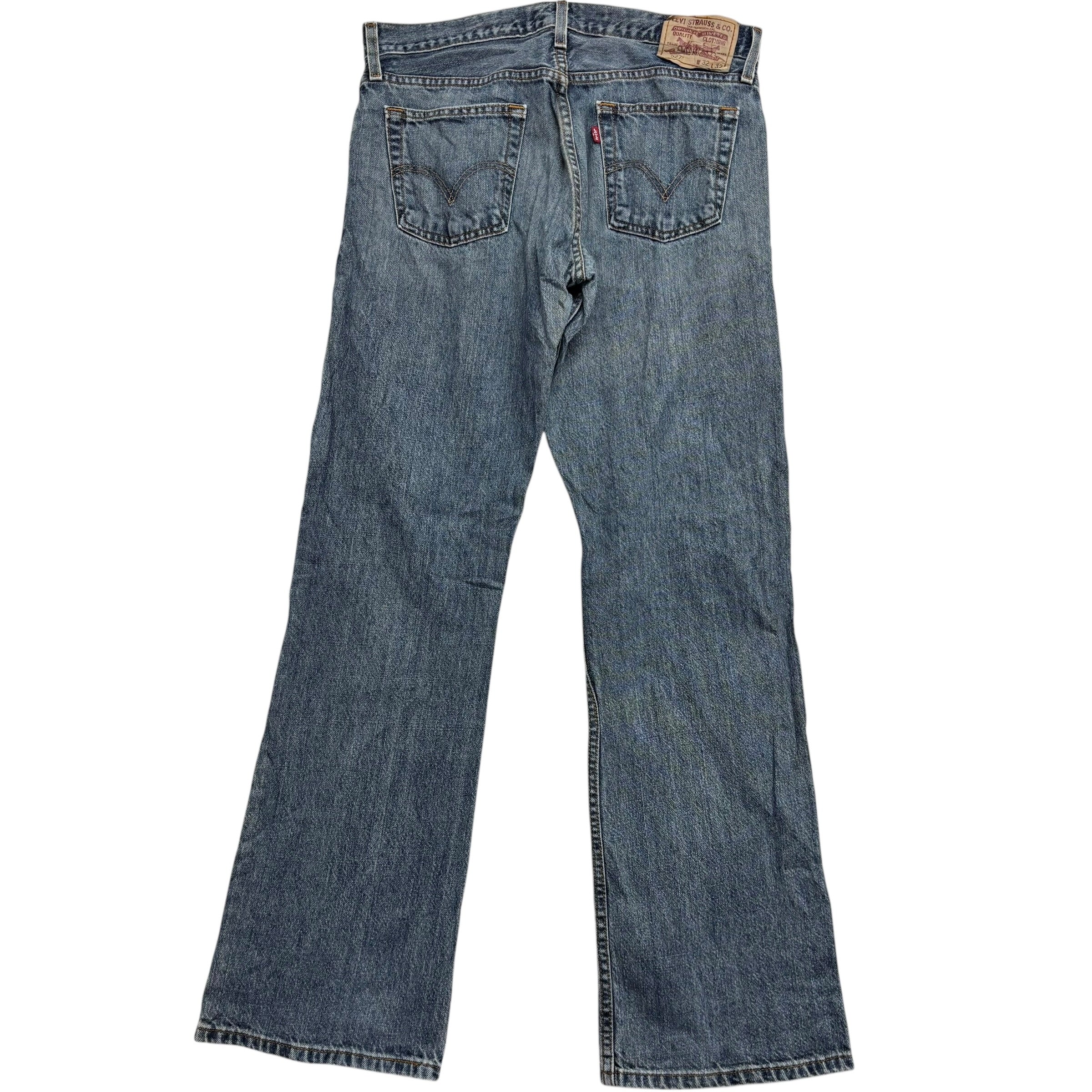 Levis 527 Jeans W32 L32 Mens Mid Blue Regular Bootcut Fit Vintage Denim