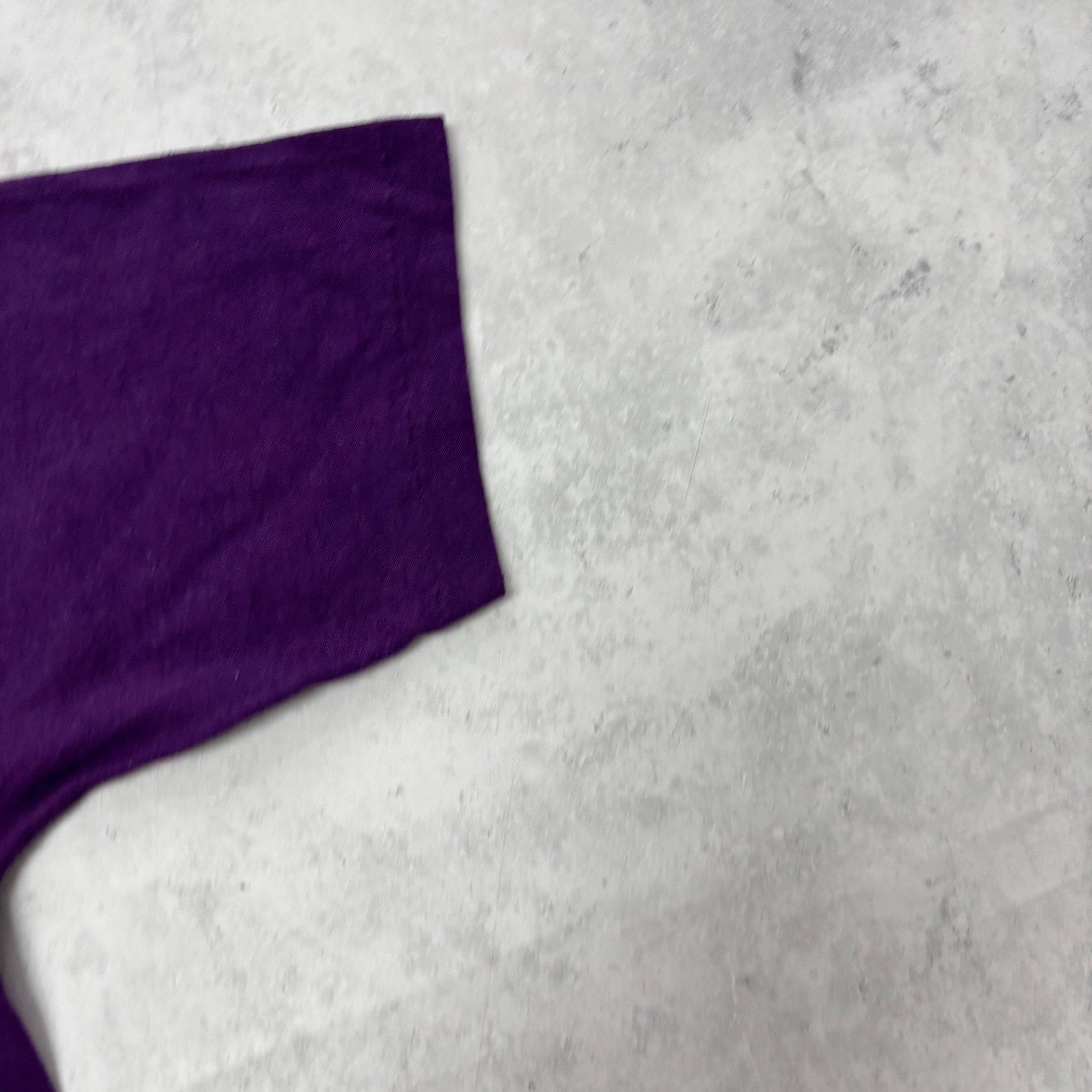 Vintage T Shirt Mens Small Purple Single Stitch Graphic Print 80s Tourist (E)