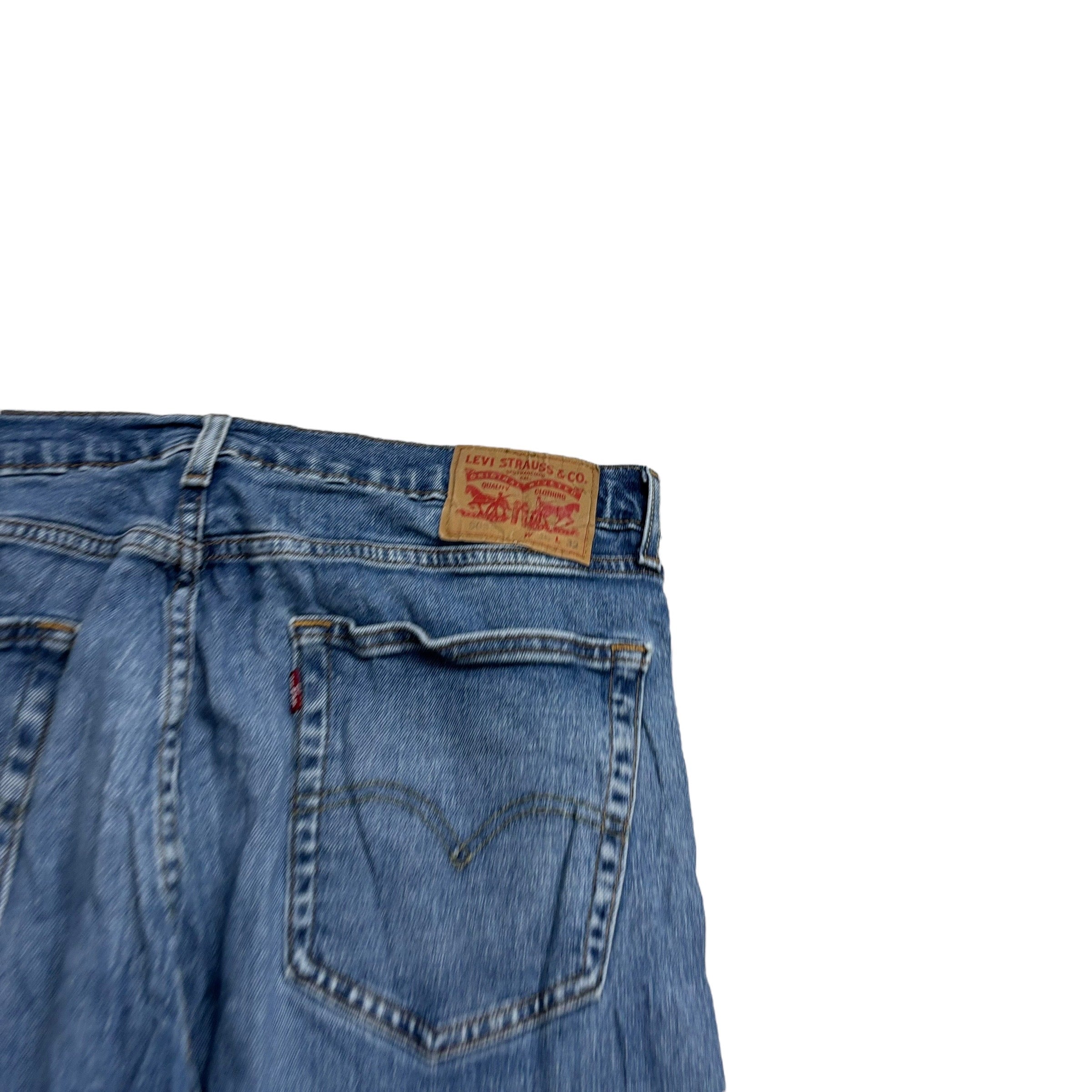 Levis 505 Jeans W36 L32 Mens Mid Blue Regular Straight Fit Stretch Denim