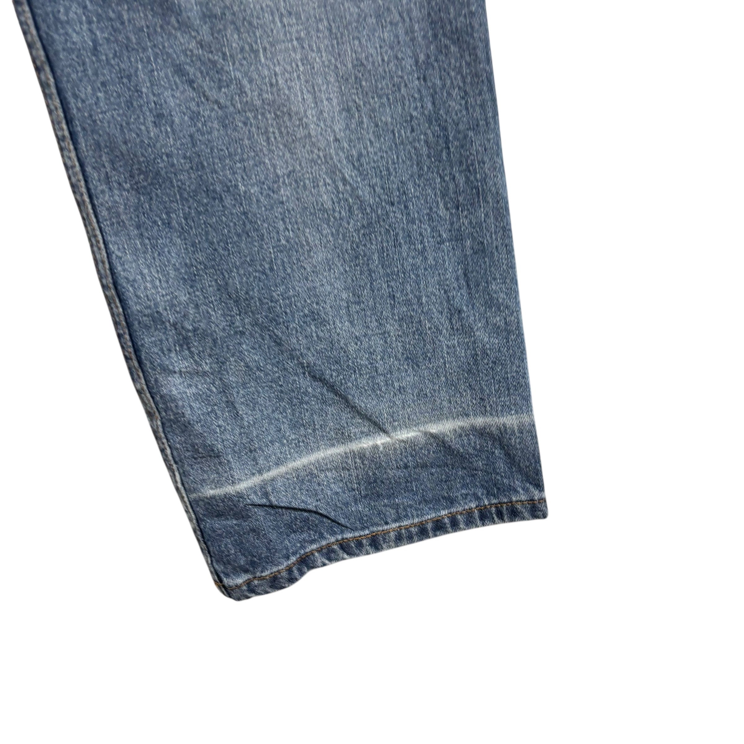Levis 505 Jeans W36 L30 Mens Mid Blue Regular Straight Fit Vintage Denim (F)