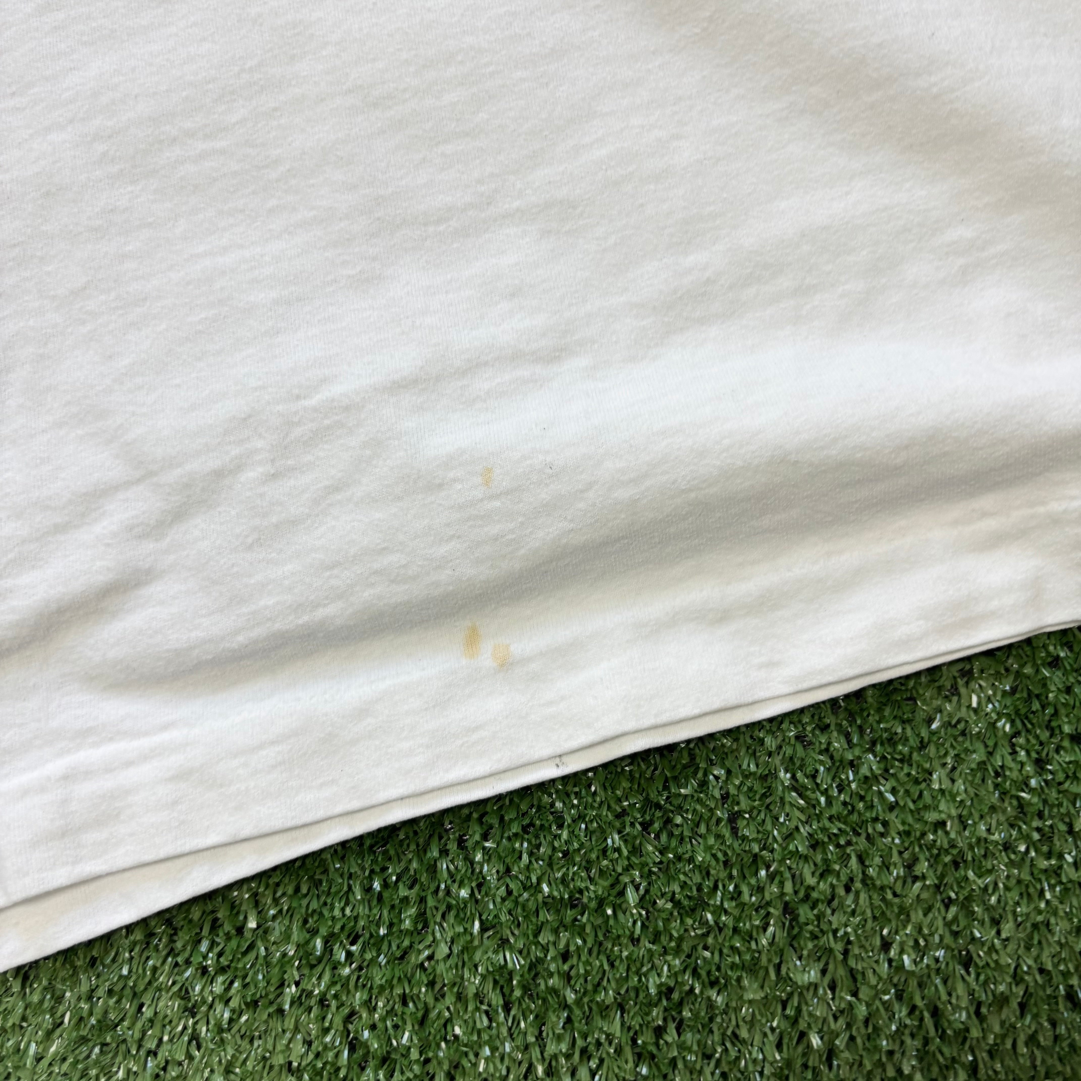 Vintage T Shirt Mens Large White Single Stitch Graphic Print 90s Tourist (F)