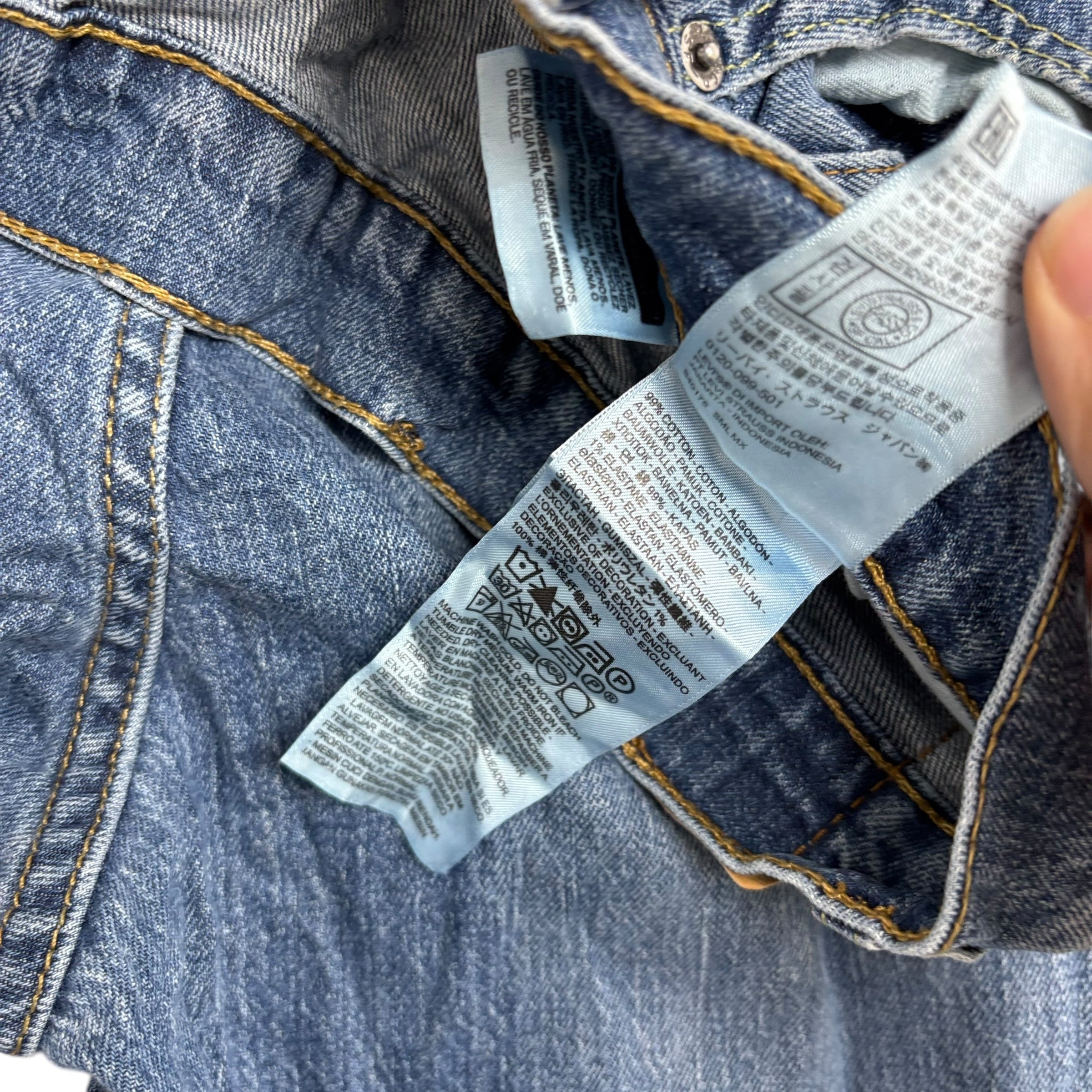 Levis 541 Jeans W40 L36 Mens Mid Blue Athletic Tapered Fit Stretch Denim (E)