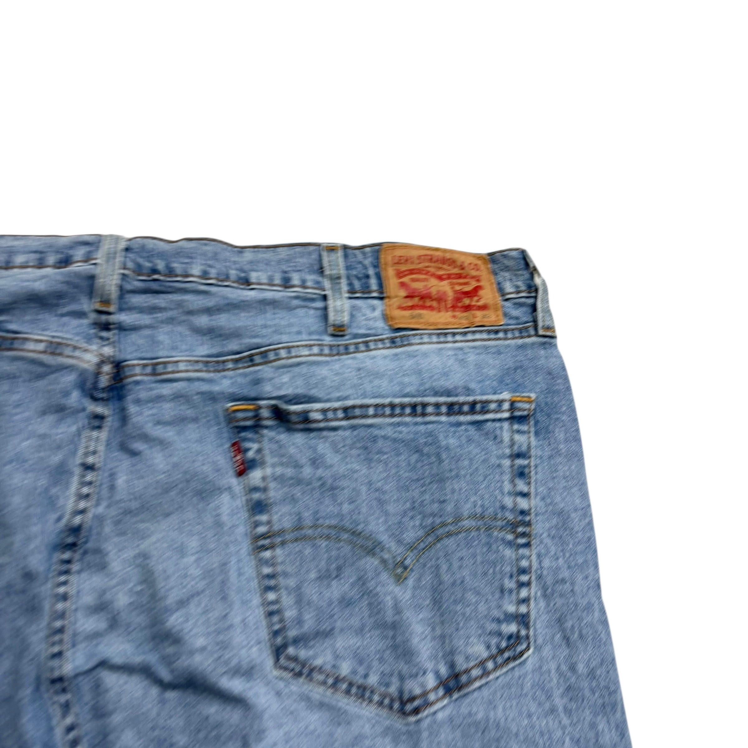 Levis 541 Jeans W42 L32 Mens Light Blue Athletic Tapered Fit Stretch Denim (E)