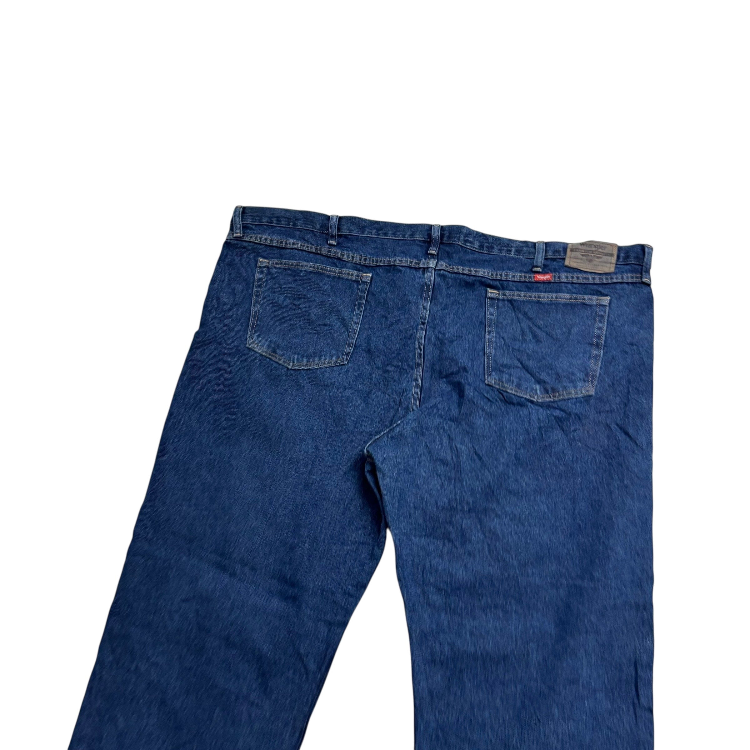 Wrangler Jeans W52 L30 Mens Dark Blue Relaxed Straight Fit Baggy Denim (E)
