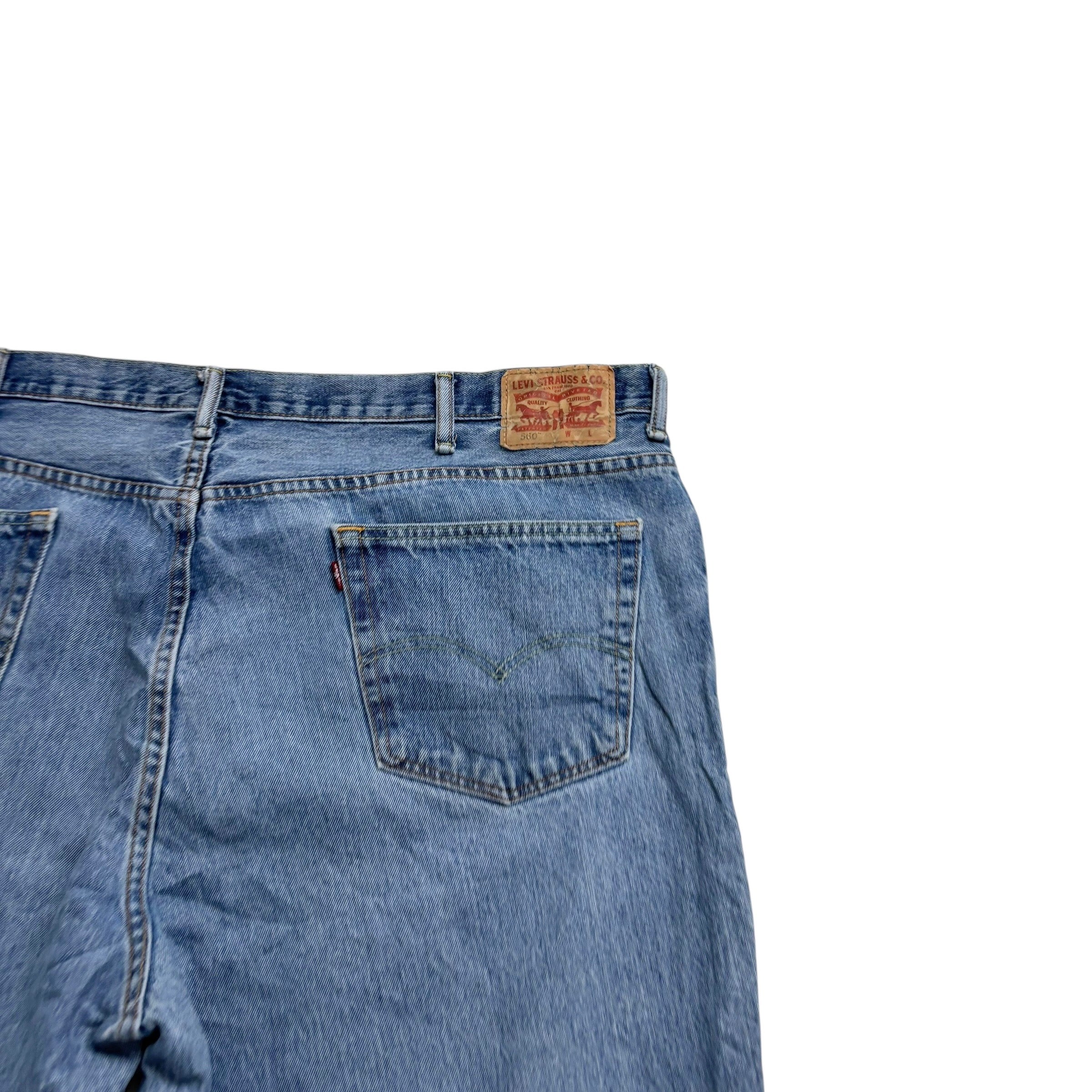 Levis 560 Jeans W48 L25 Mens Light Blue Baggy Relaxed Comfort Fit Denim