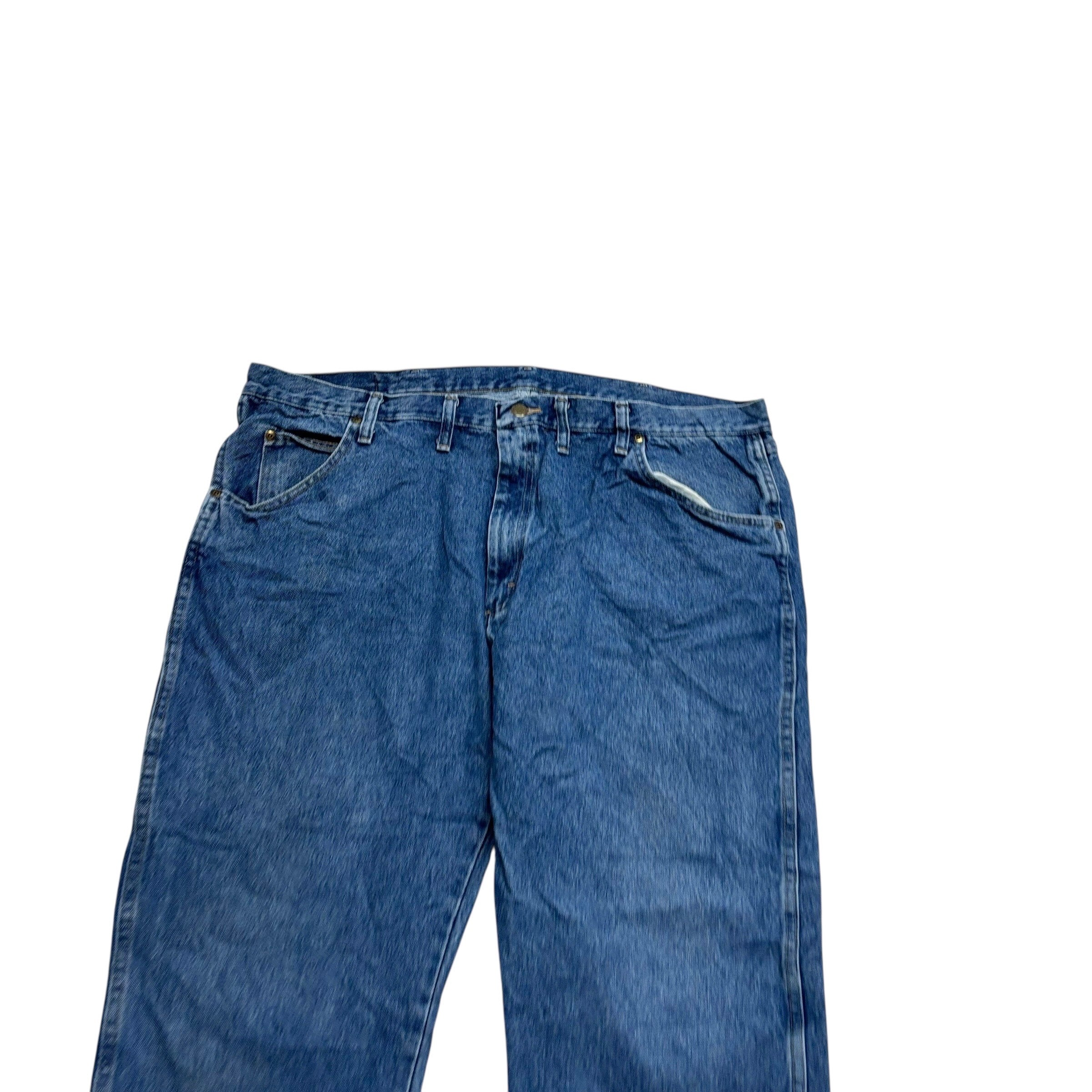 Wrangler Jeans W44 L29 Mens Mid Blue Regular Straight Fit Denim