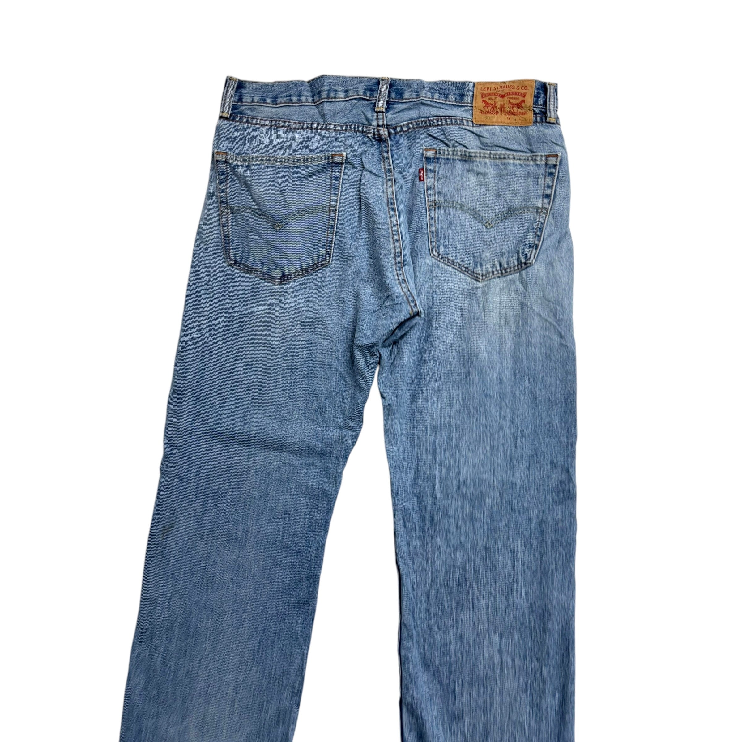 Levis 505 Jeans W36 L30 Mens Light Blue Regular Straight Fit Denim