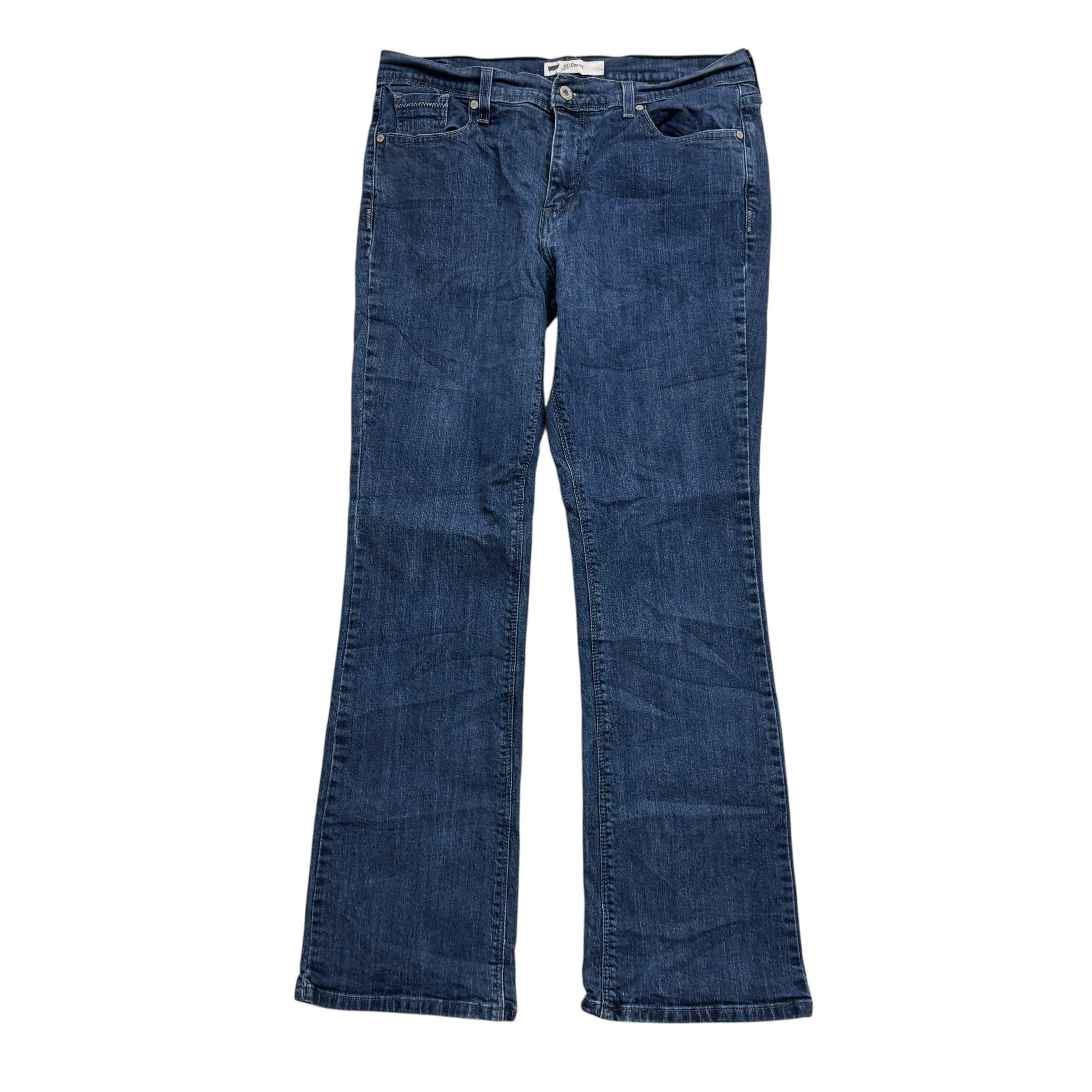 Levis 515 Jeans W31 L32 Womens Regular Bootcut Dark Blue Stretch Denim (E)