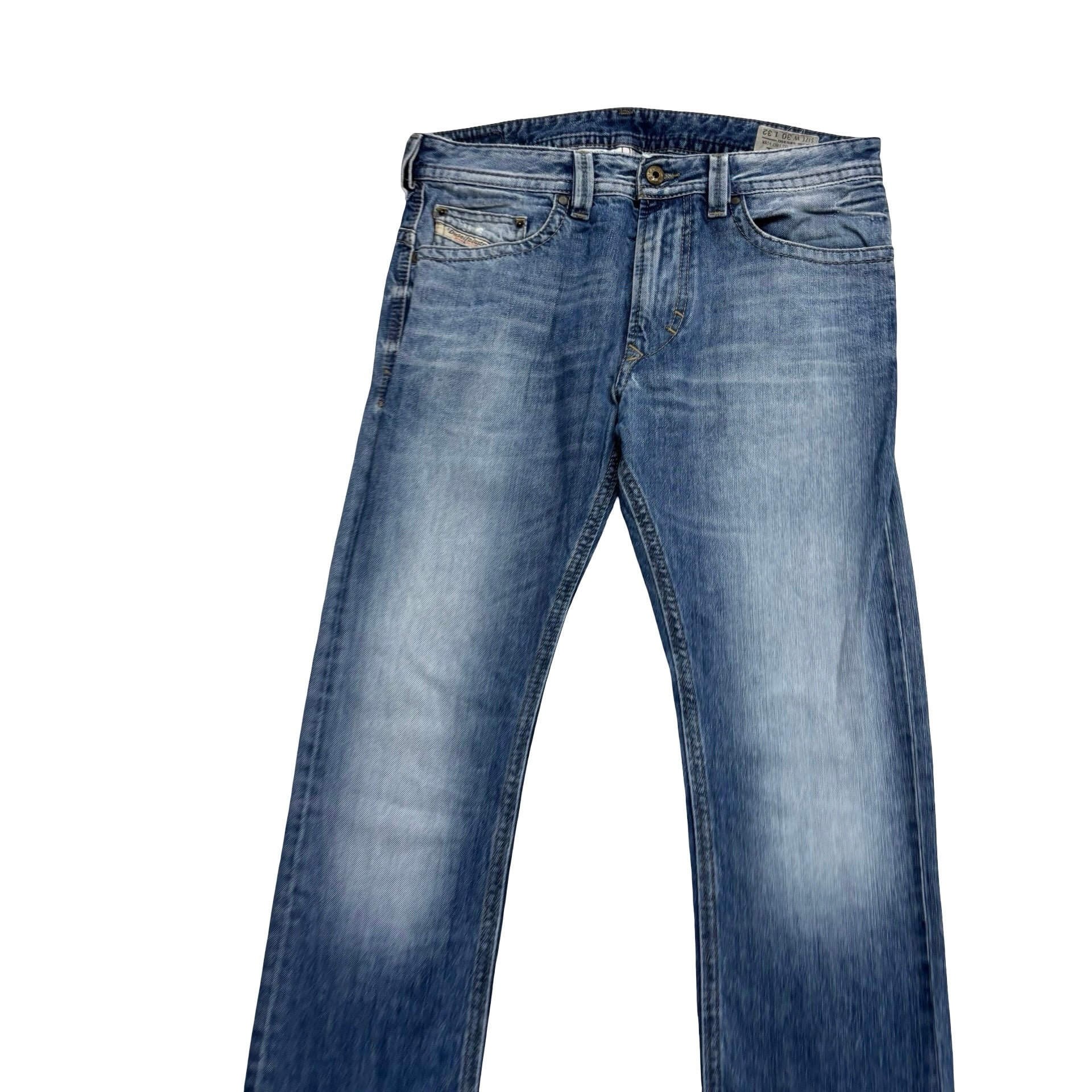 Diesel Thavar Jeans W30 L32 Mens Mid Blue Slim Skinny Fit Denim (E)