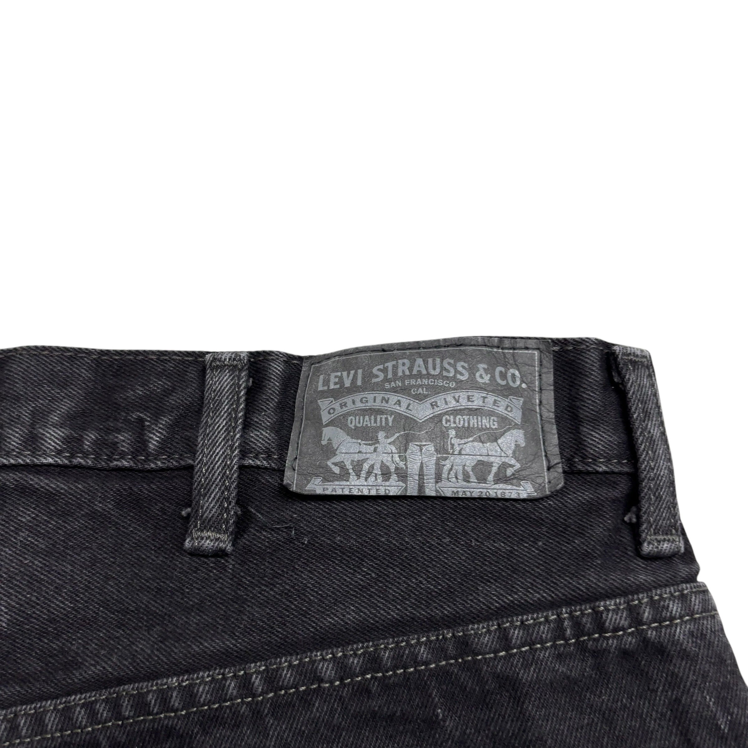 Levis 550 Jeans W38 L32 Mens Black Baggy Relaxed Straight Fit Denim