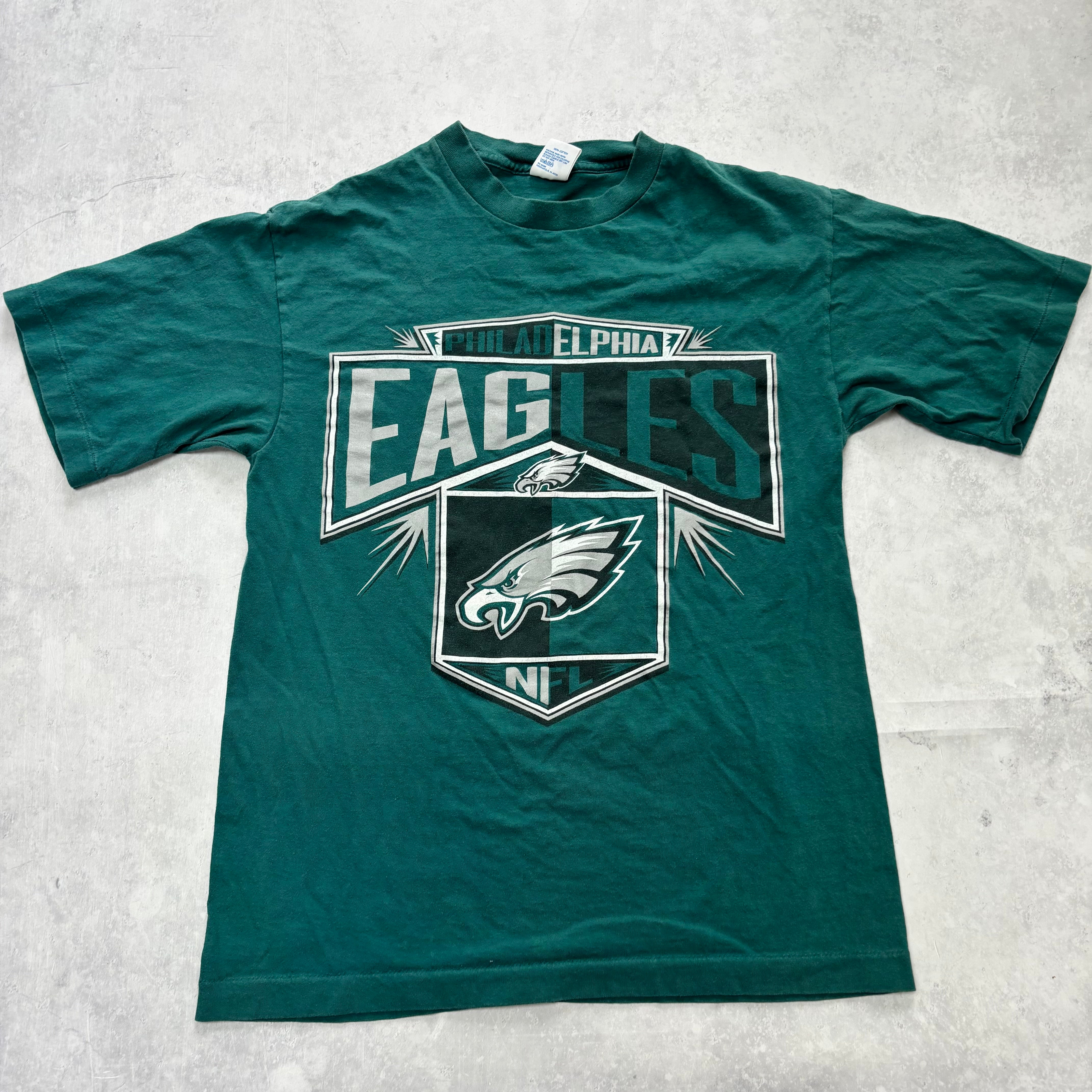 Vintage T Shirt Mens Medium Blue Single Stitch Graphic Print 90s NFL (E)