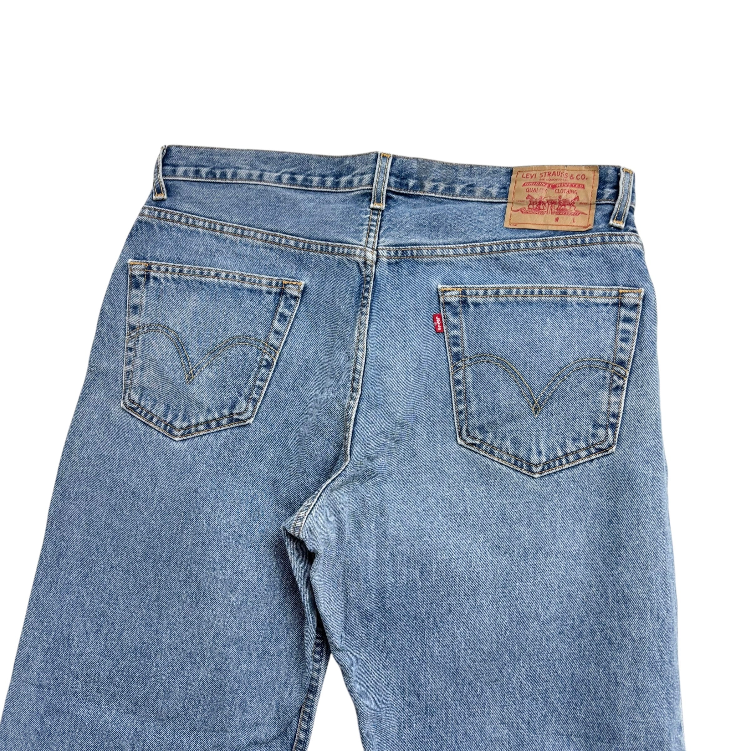 Levis Jeans W36 L30 Mens Mid Blue Baggy Relaxed Straight Fit Vintage Denim