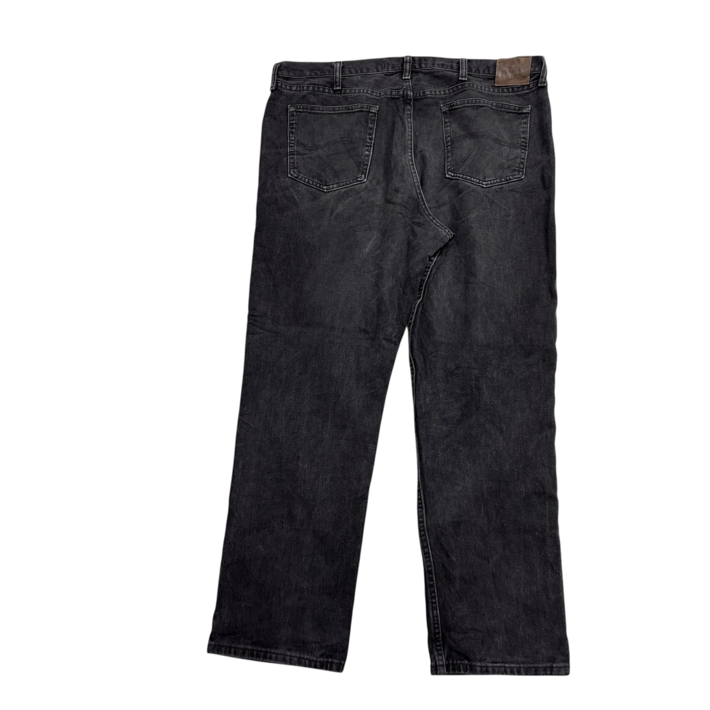 Lee Jeans W42 L32 Mens Black Regular Straight Fit Vintage Denim