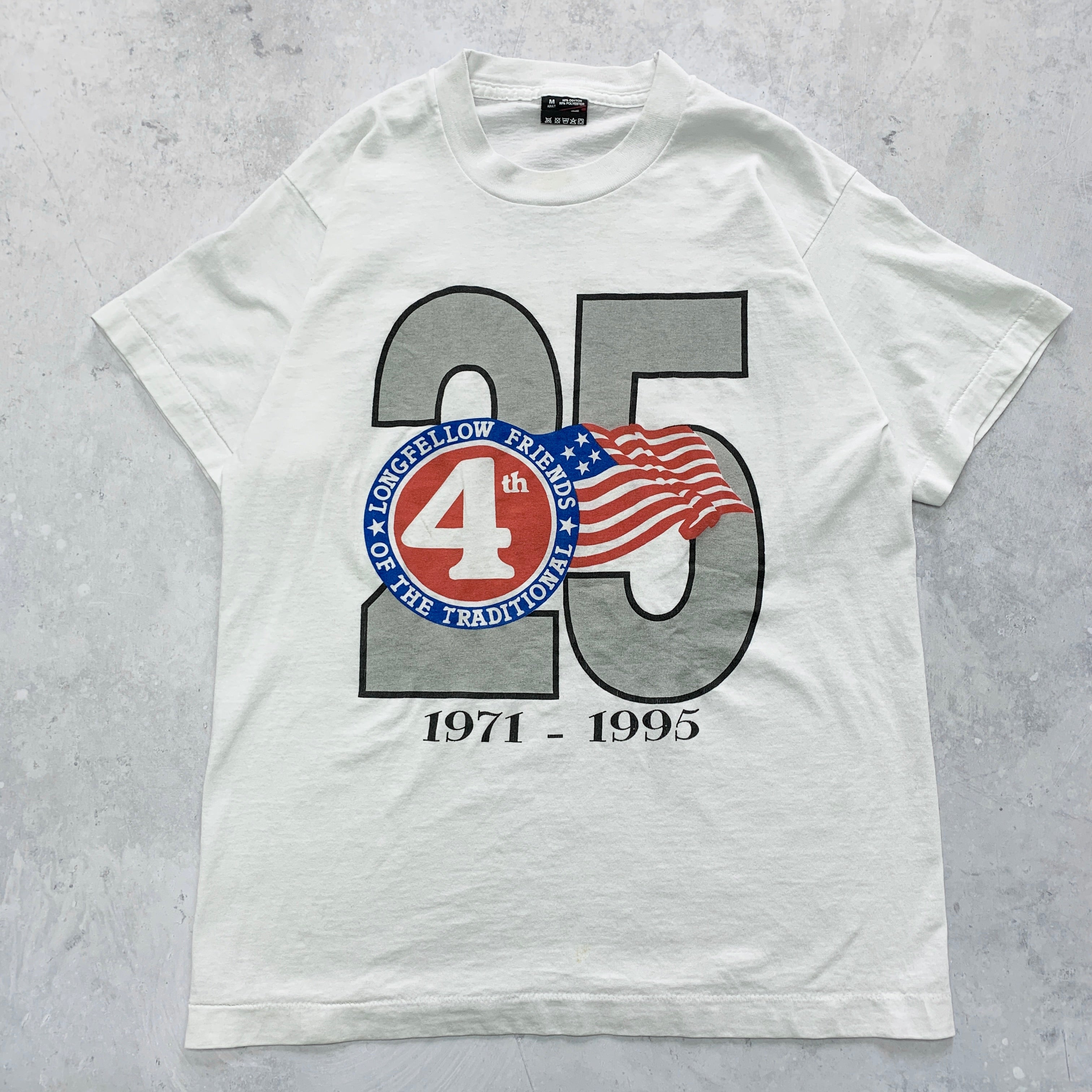 Vintage T Shirt Mens Medium White Single Stitch Graphic Print 90s USA