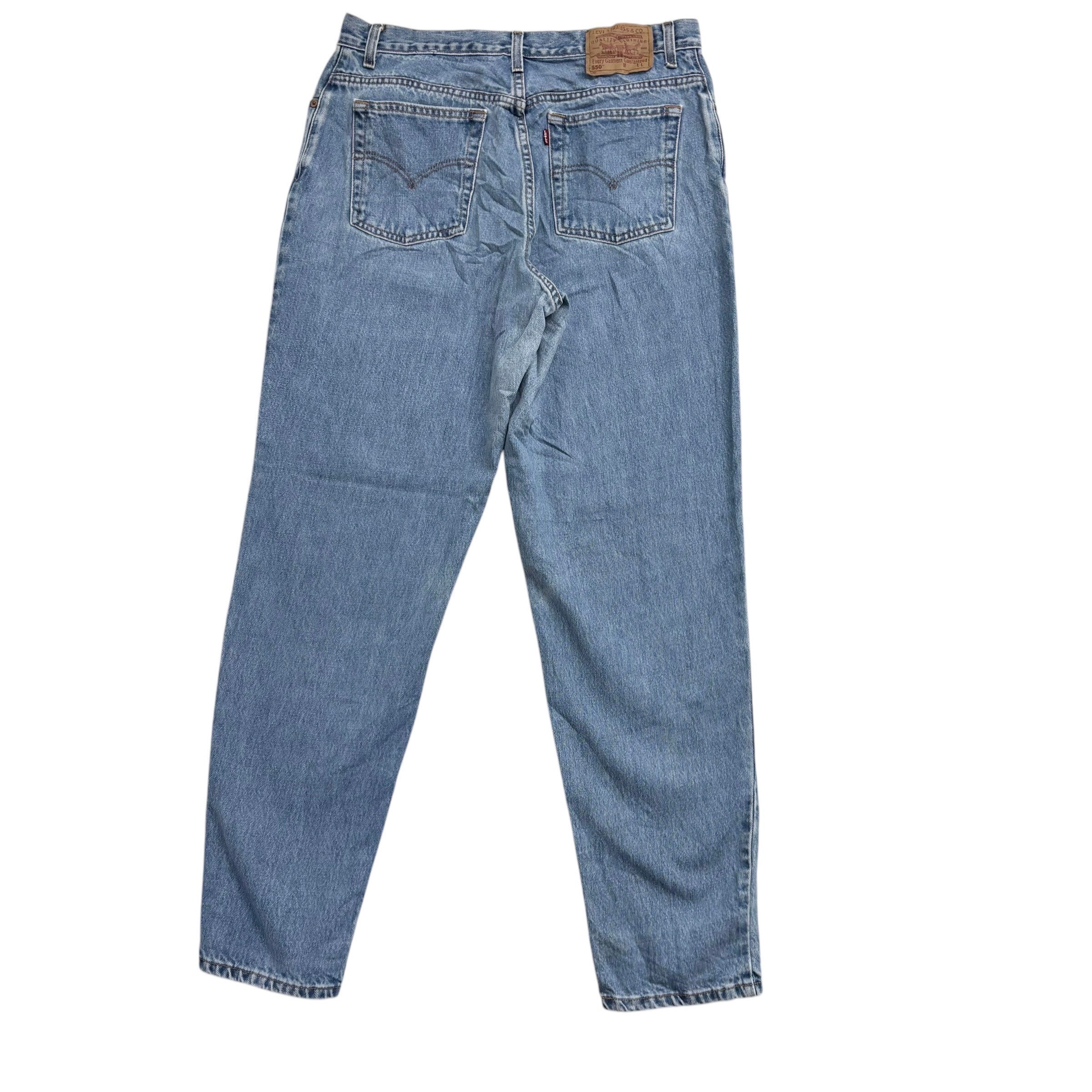 Levis 550 Jeans W34 L33 Womens Light Blue Relaxed Taper Mom Vintage Denim