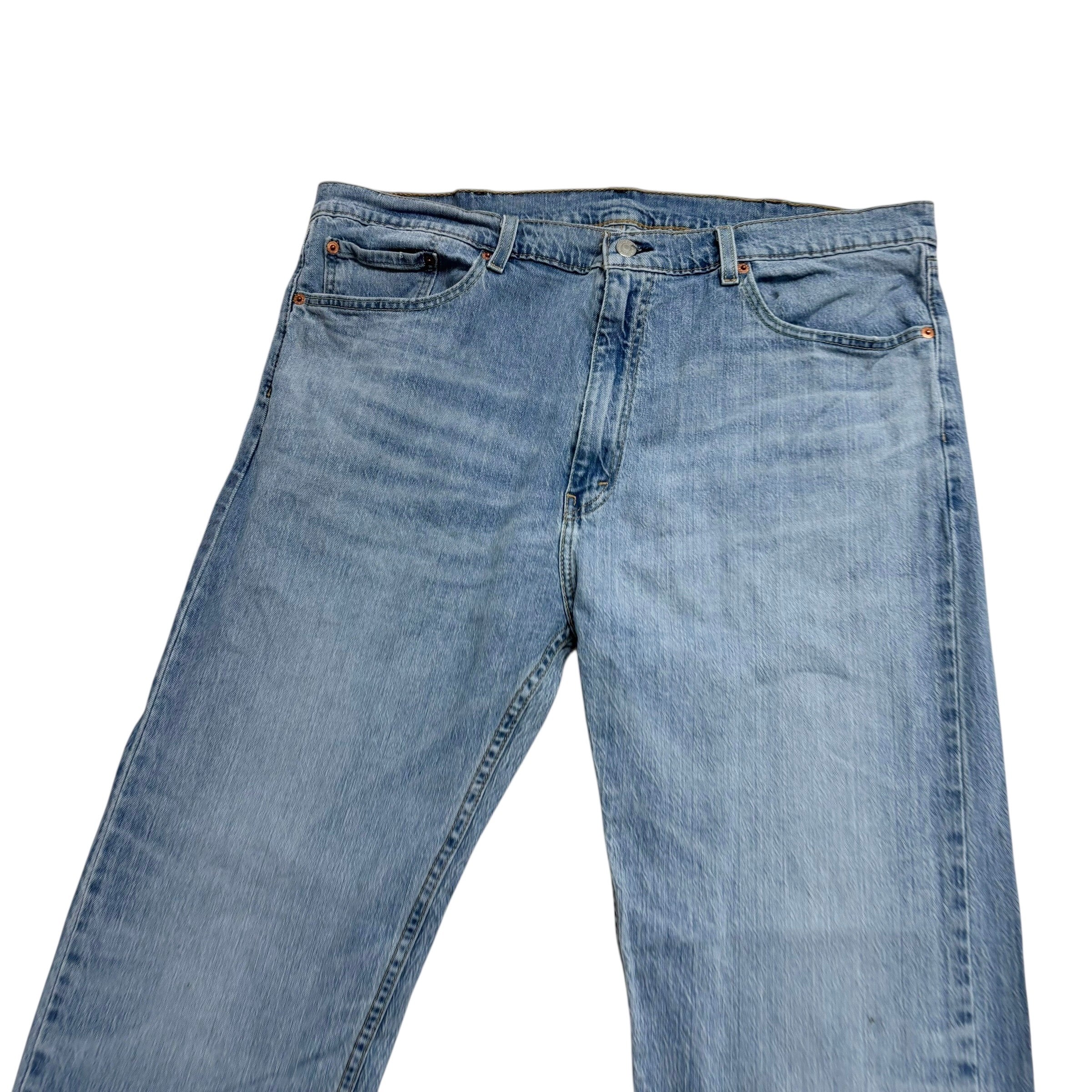 Levis 505 Jeans W40 L32 Mens Light Blue Regular Straight Fit Stretch Denim