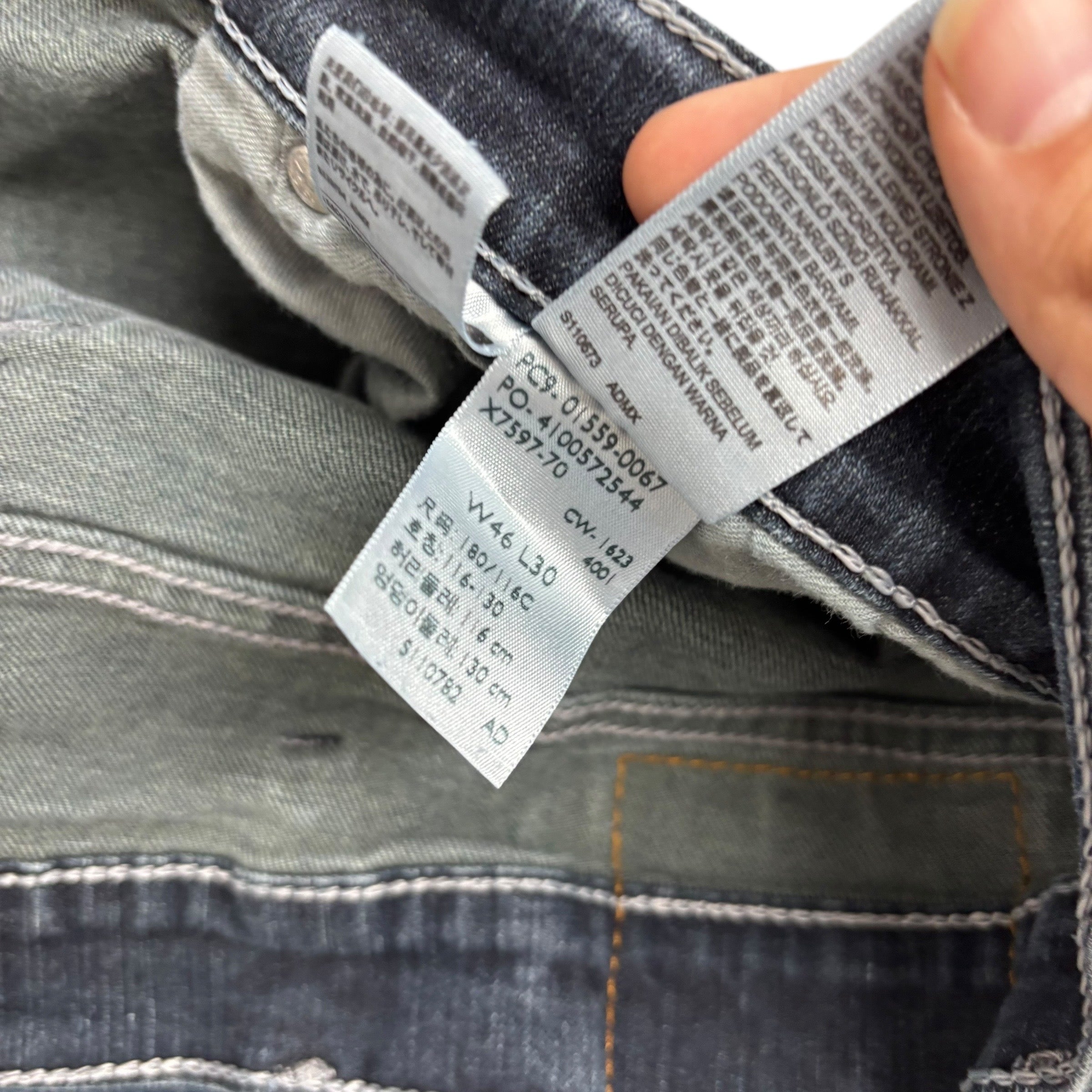 Levis 559 Jeans W46 L29 Mens Dark Blue Baggy Relaxed Straight Stretch Denim (F)