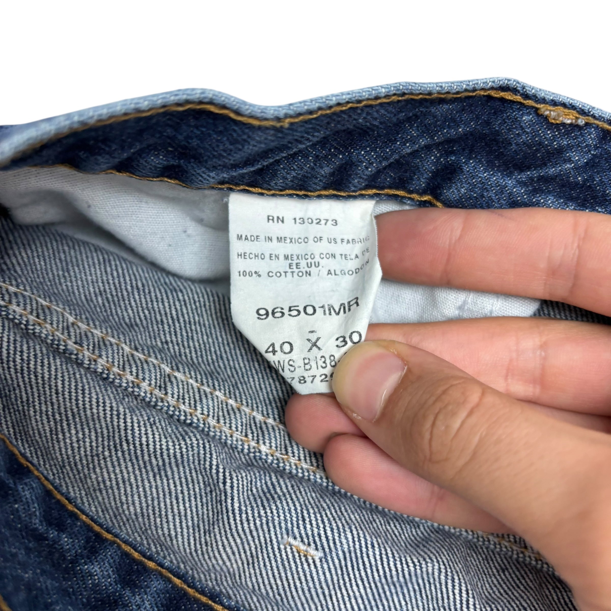 Wrangler Jeans W38 L29 Mens Mid Blue Regular Straight Fit Vintage Denim (E)