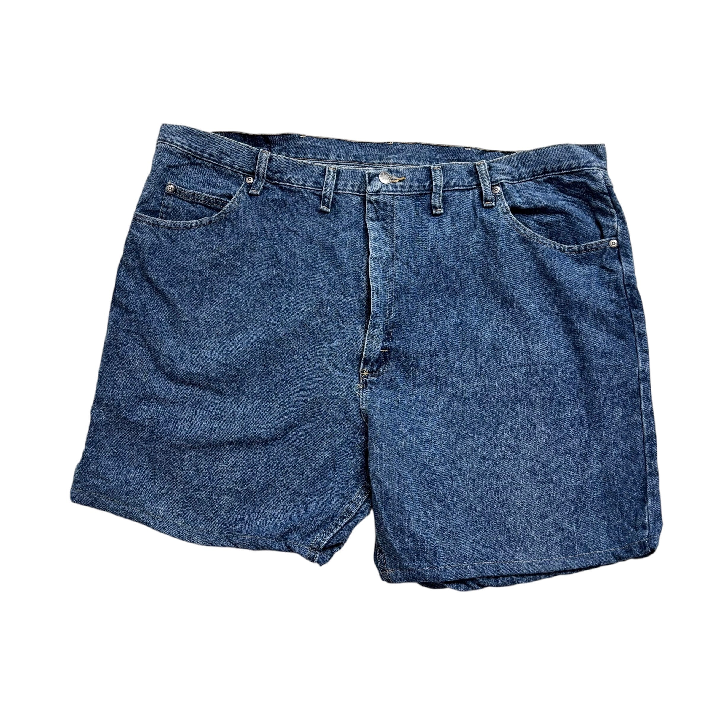Wrangler Denim Shorts W46 Mens Mid Blue 7in Regular Fit