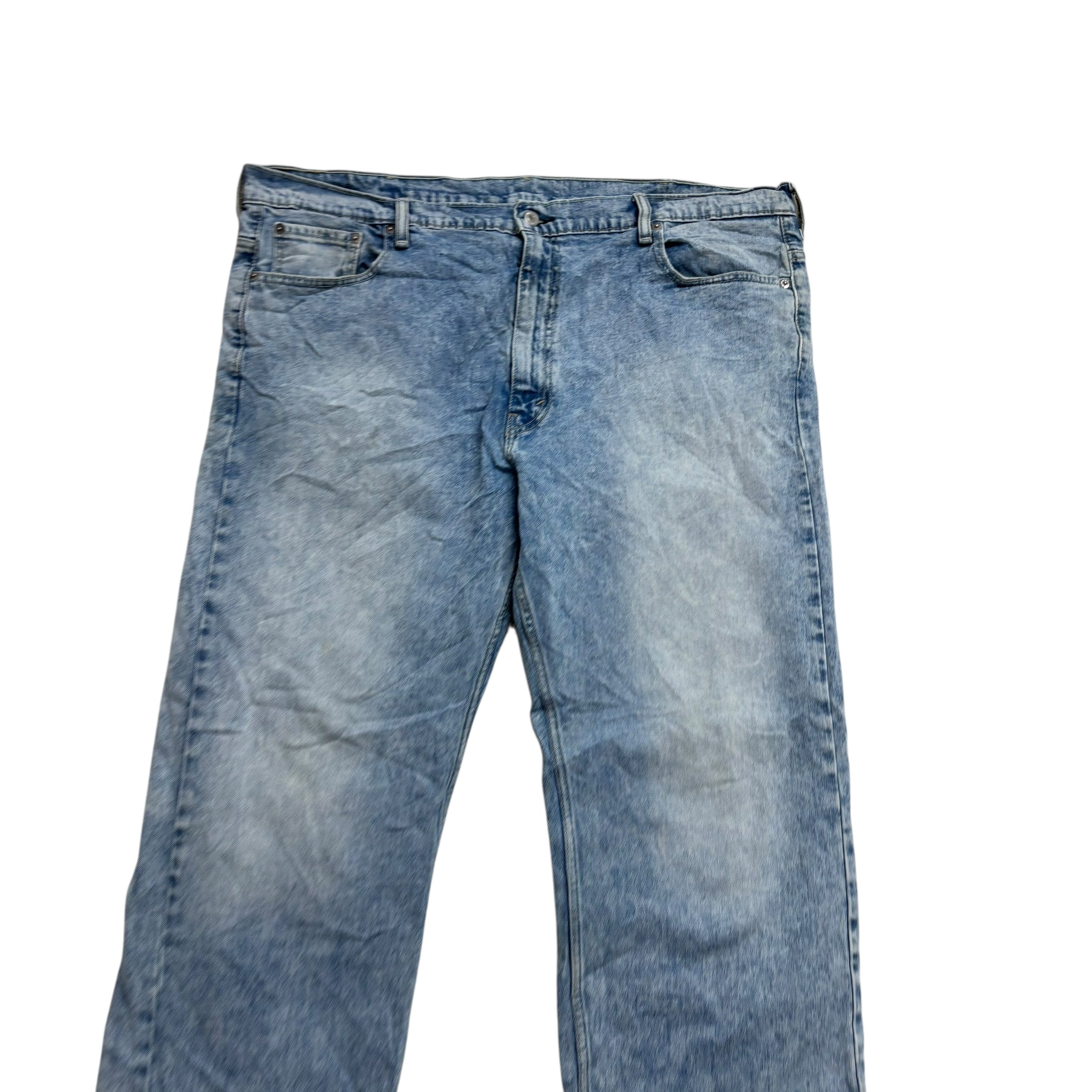 Levis 569 Jeans W42 L32 Mens Light Blue Baggy Relaxed Straight Fit Stretch Denim