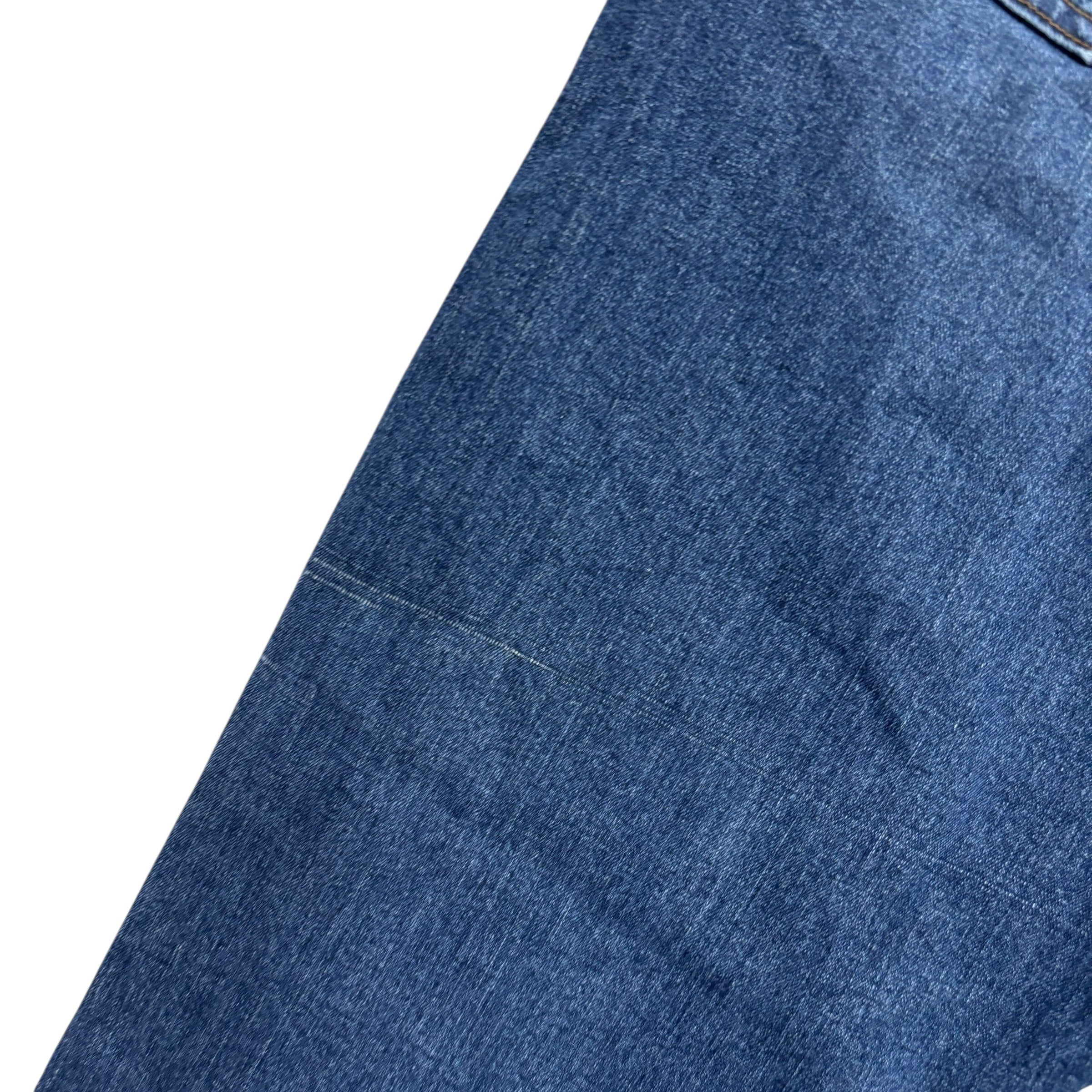 Wrangler Jeans W44 L30 Mens Dark Blue Relaxed Straight Fit Stretch Denim