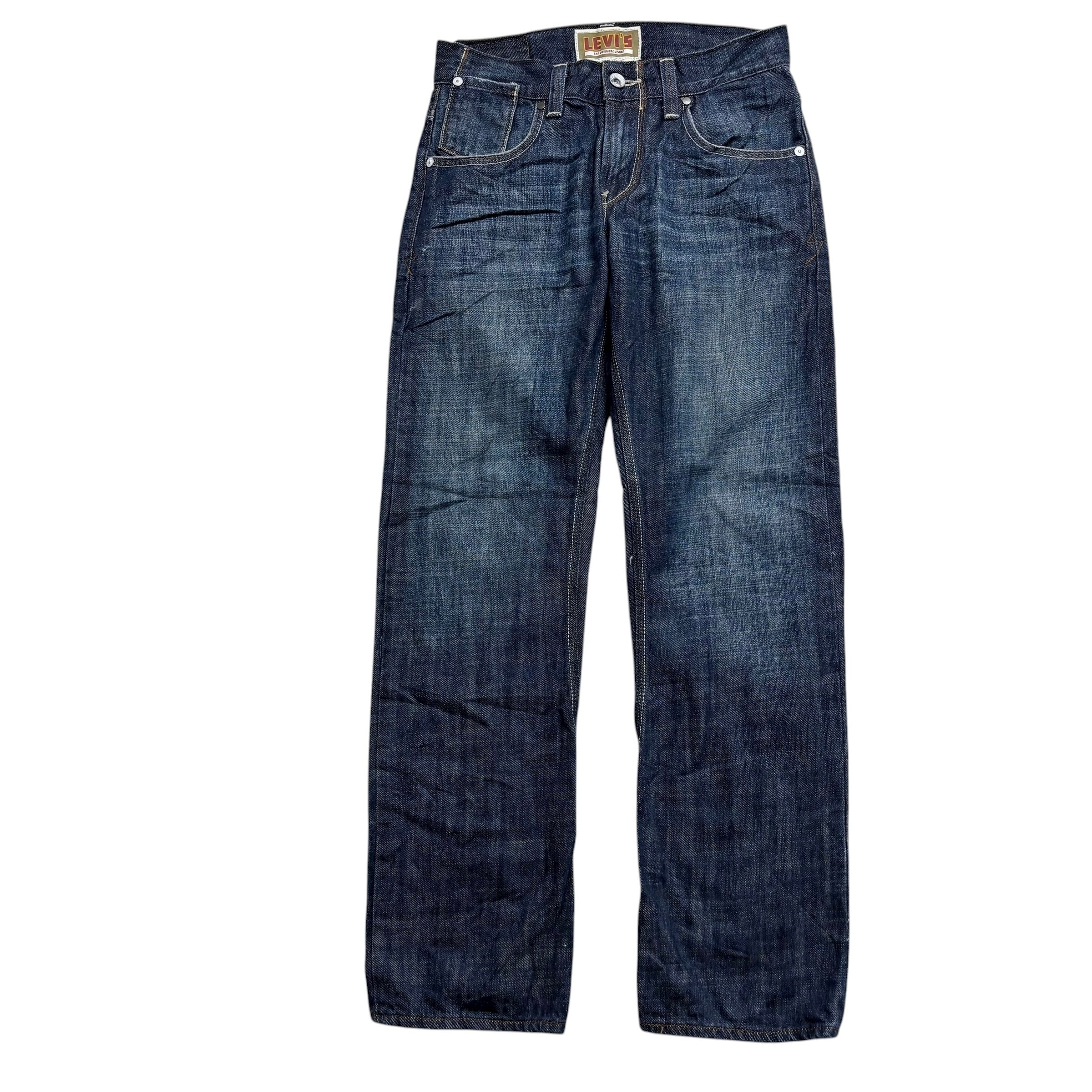 Levis 514 Jeans W30 L32 Mens Dark Blue Regular Straight Fit Vintage Denim (E)