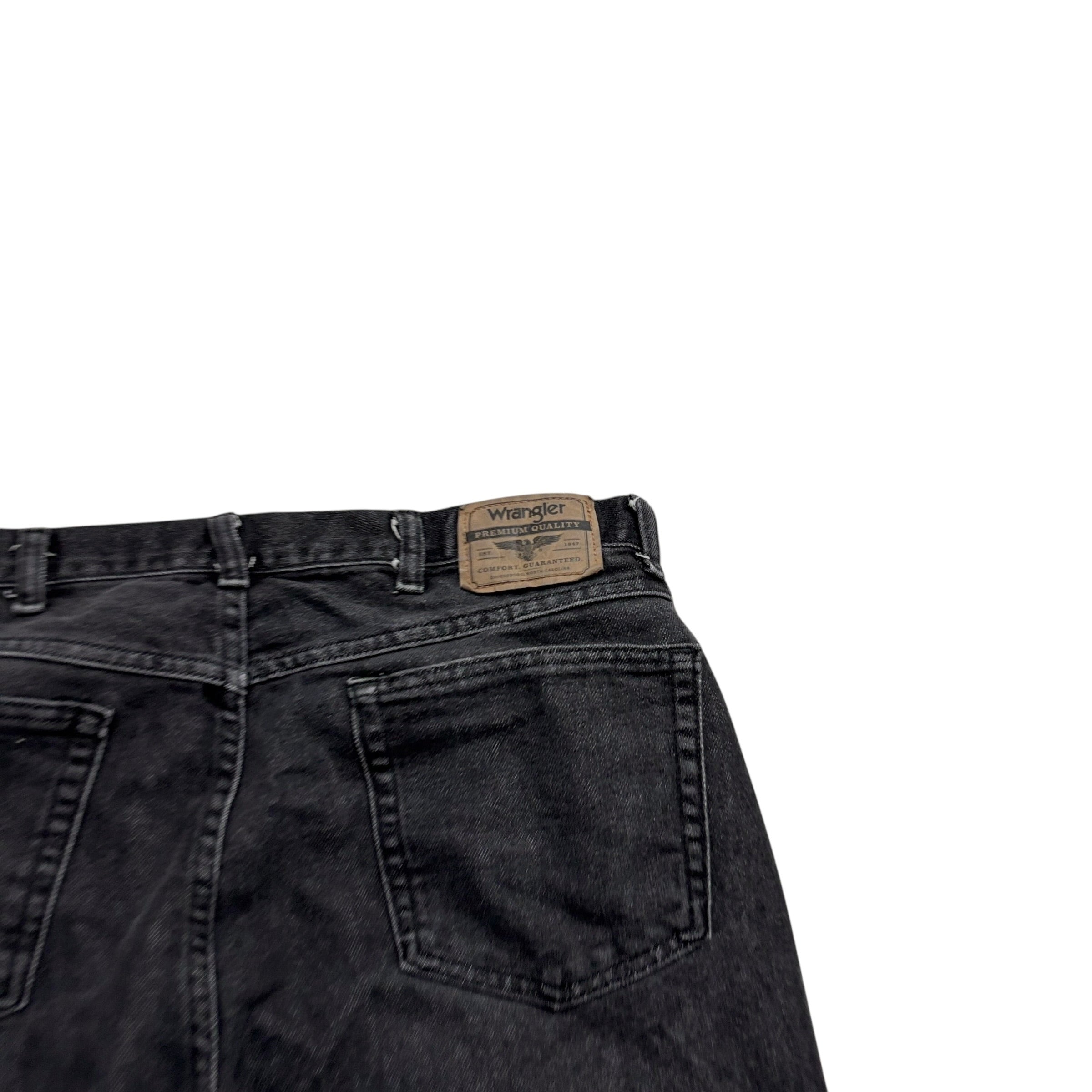 Wrangler Jeans W36 L31 Mens Black Regular Straight Fit Denim