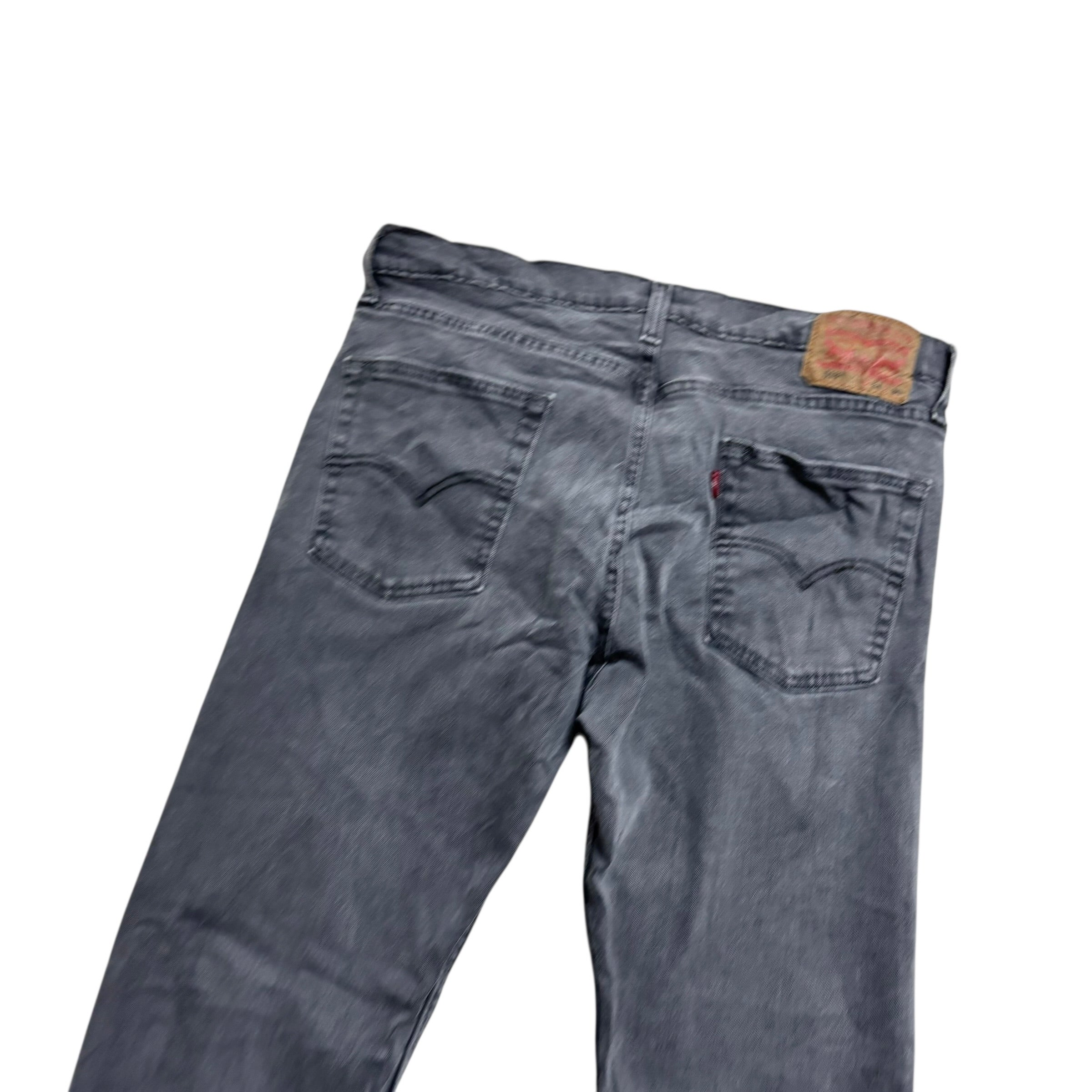 Levis 513 Jeans W34 L30 Mens Grey Slim Straight Fit Stretch Denim