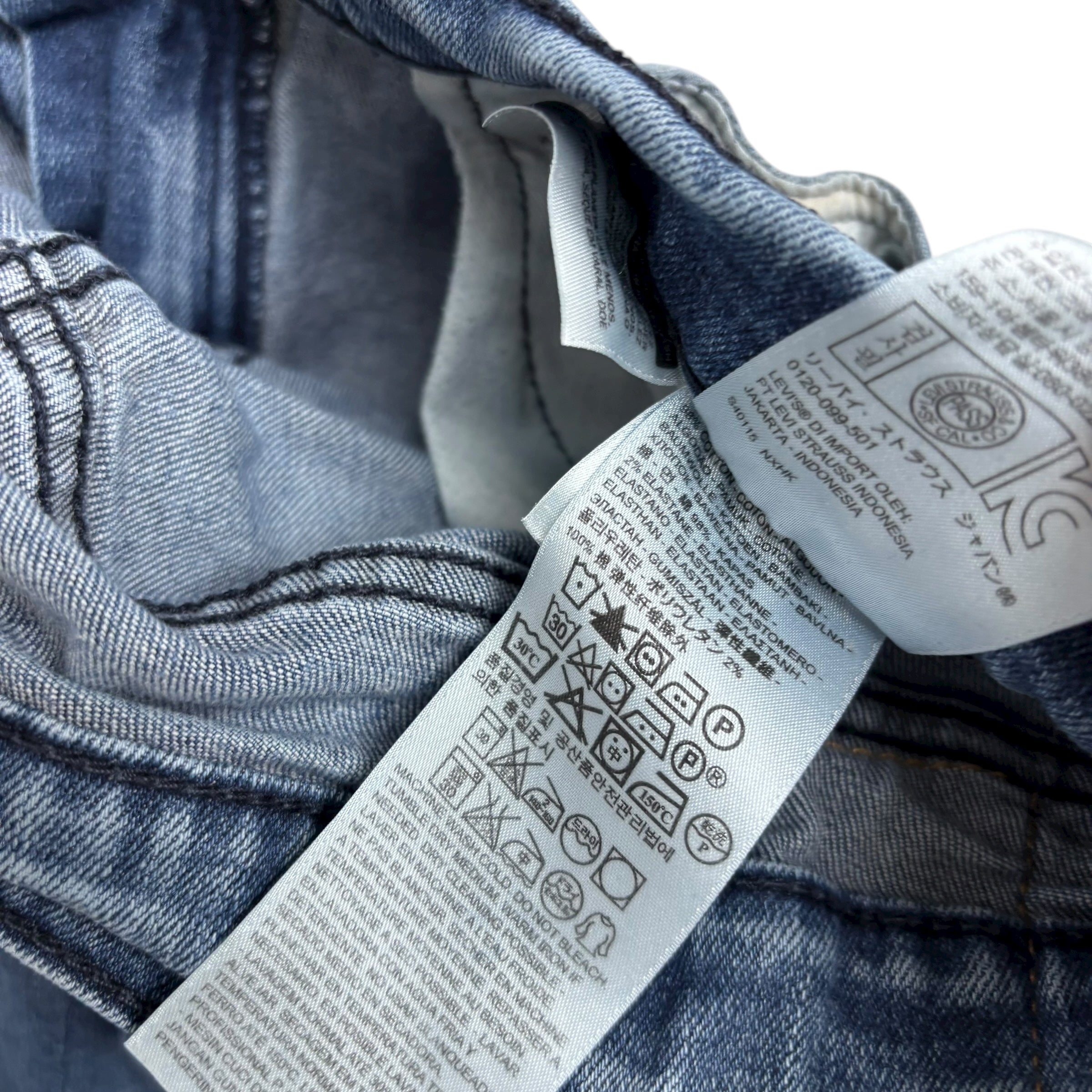 Levis 514 Jeans W32 L30 Mens Mid Blue Regular Straight Fit Stretch Denim