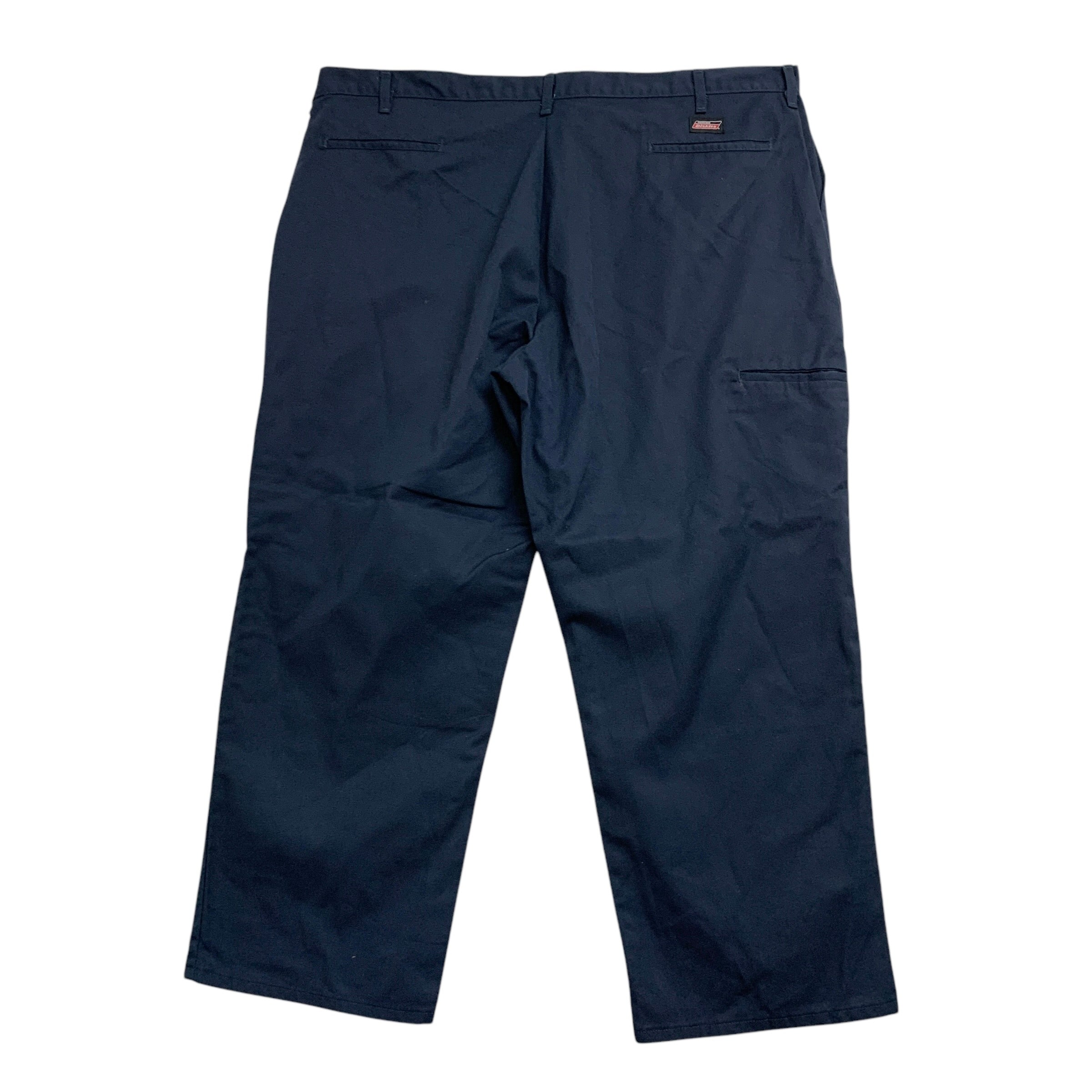 Dickies Double Knee Trousers W46 L30 Mens Blue Pants Baggy Relaxed Fit (E)