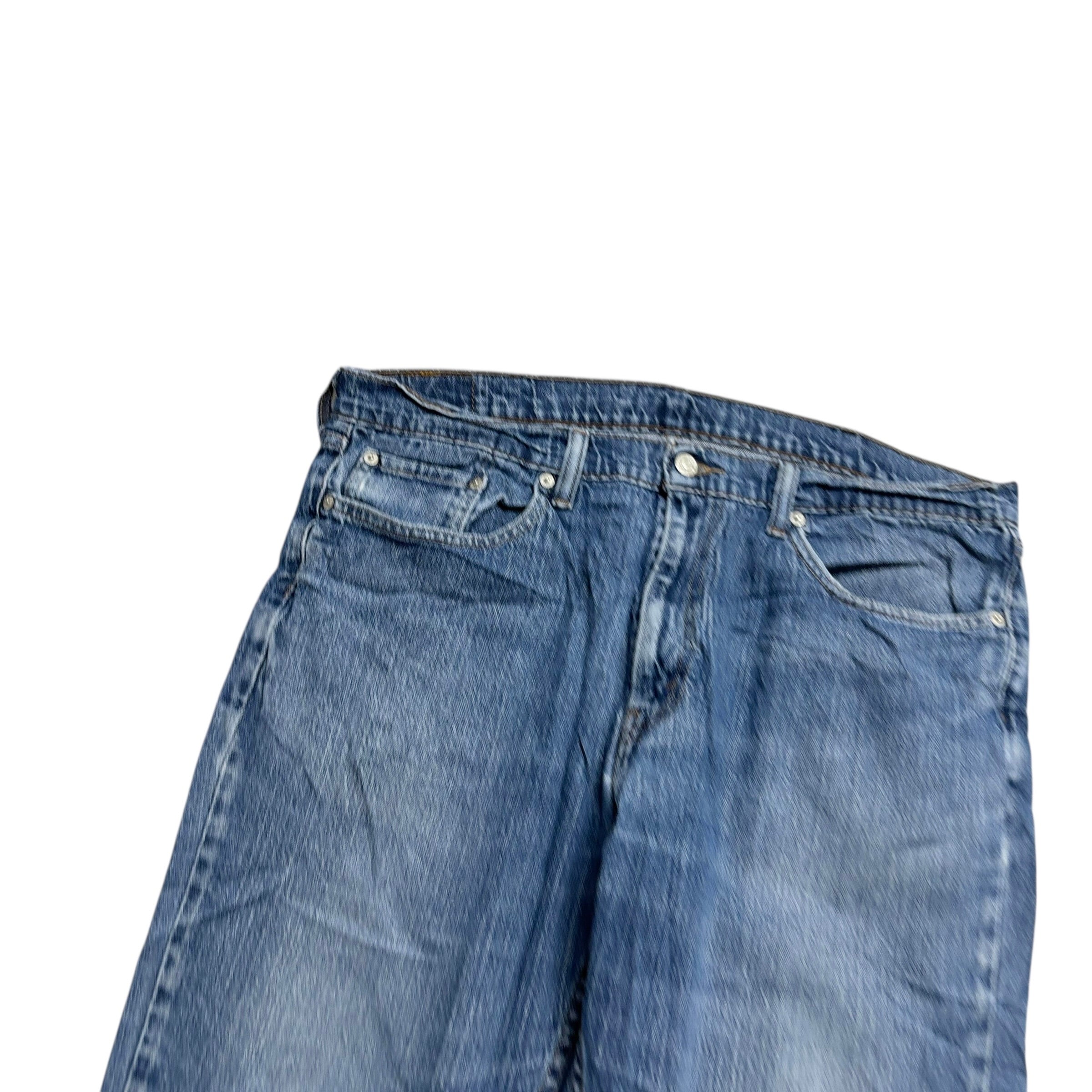 Levis 559 Jeans W38 L29 Mens Mid Blue Baggy Relaxed Straight Fit Stretch Denim