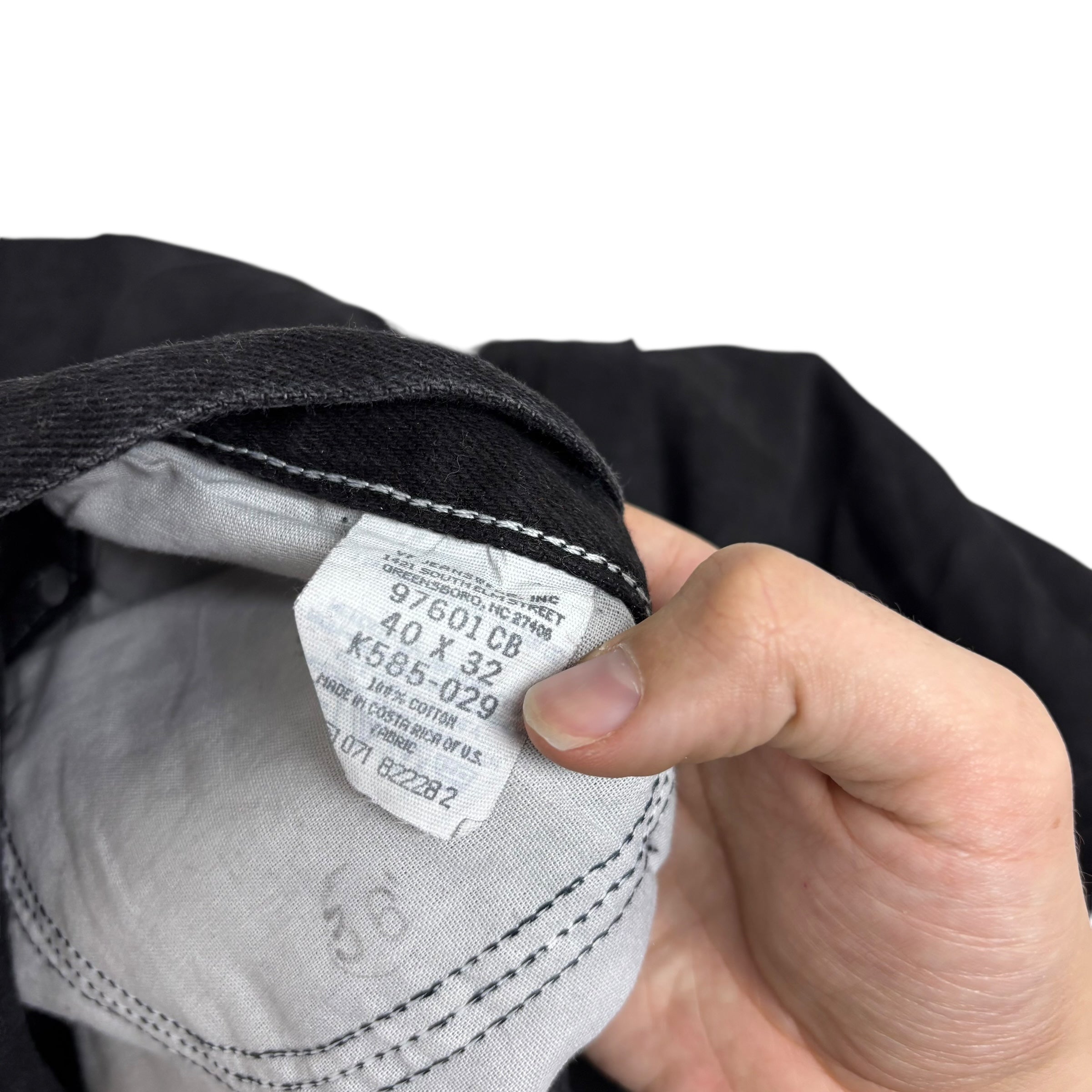 Wrangler Jeans W40 L32 Mens Black Baggy Relaxed Straight Fit Vintage Denim (E)