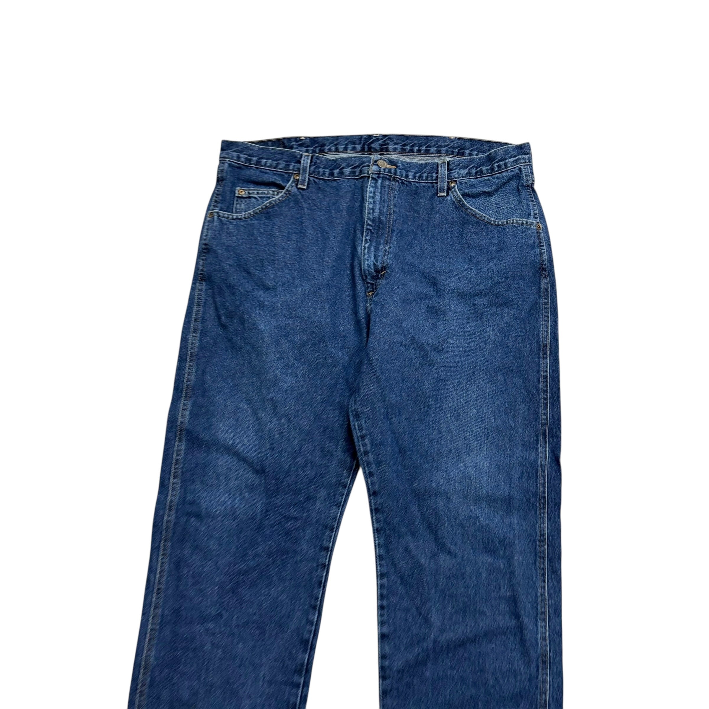 Wrangler Jeans W38 L29 Mens Mid Blue Regular Straight Fit Vintage Denim (E)