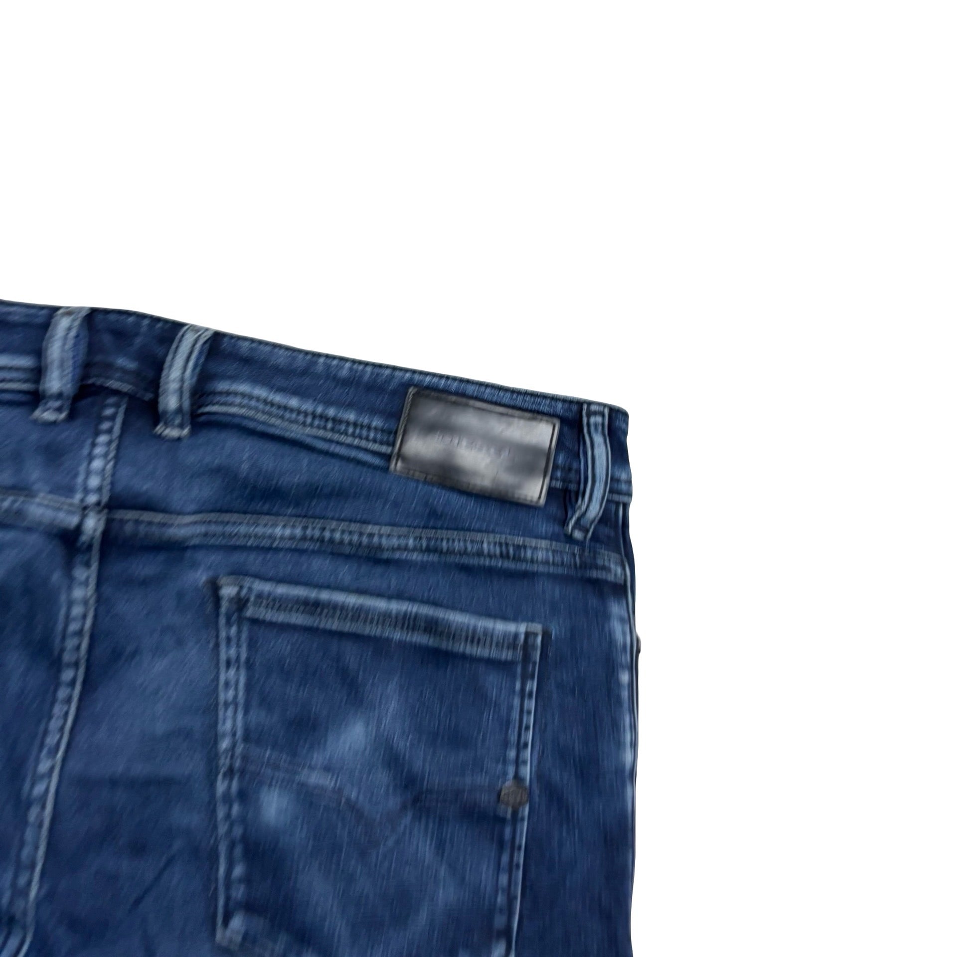 Diesel Sleenker Jeans W34 L32 Mens Navy Blue Slim Skinny Fit Stretch Denim