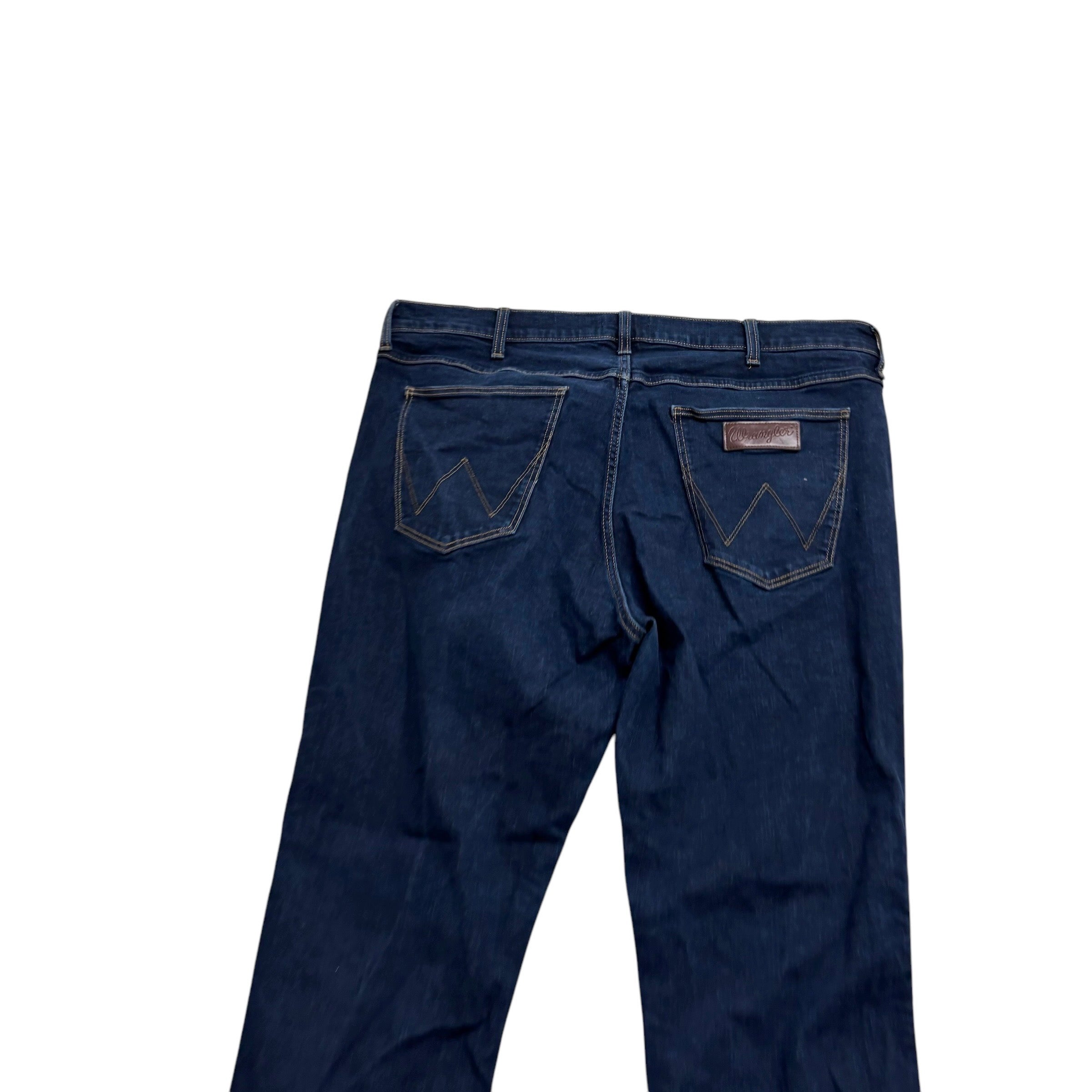Wrangler Greensboro Jeans W40 L32 Mens Dark Blue Regular Straight Fit Stretch (E)
