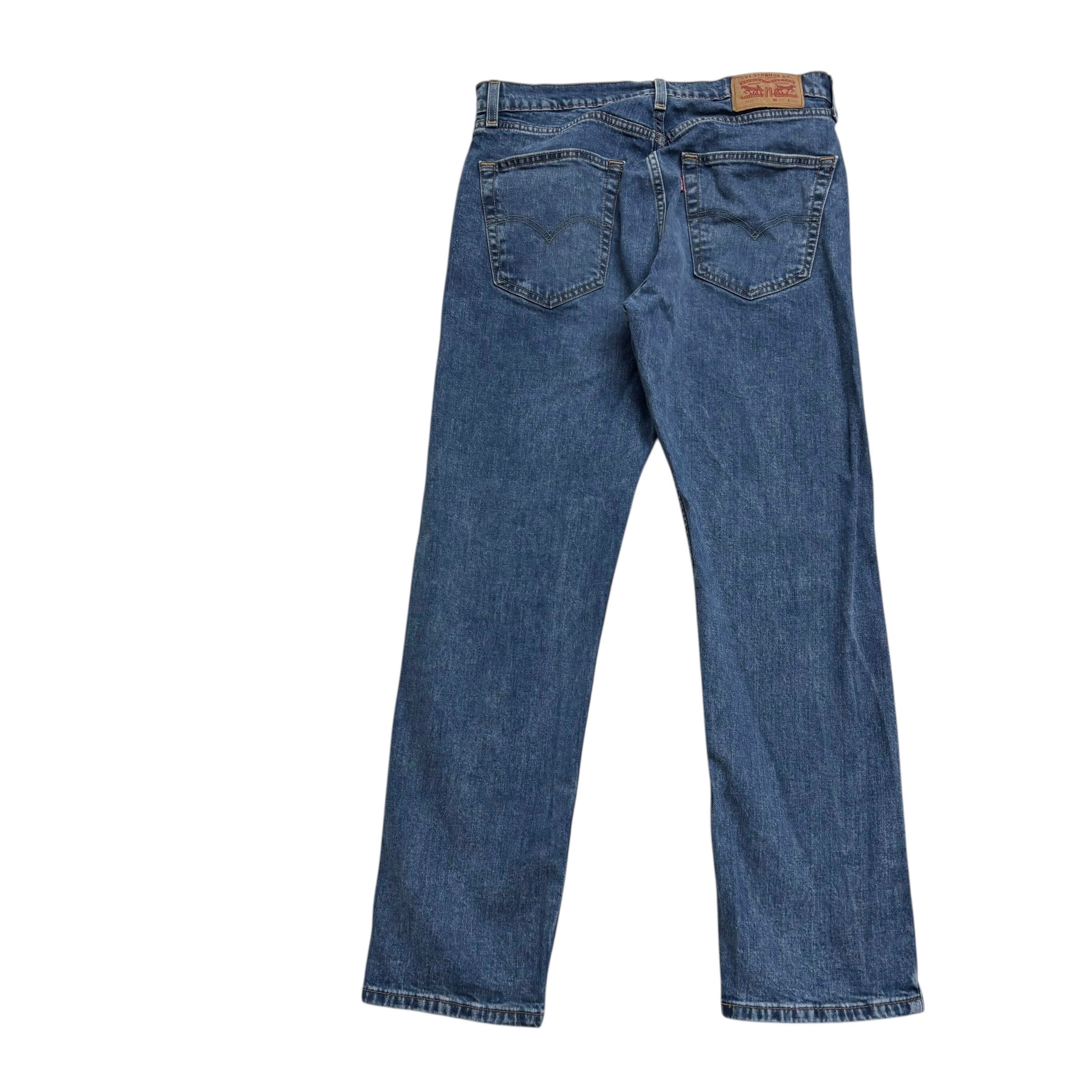 Levis 505 Jeans W31 L29 Mens Mid Blue Regular Straight Fit Stretch Denim (E)