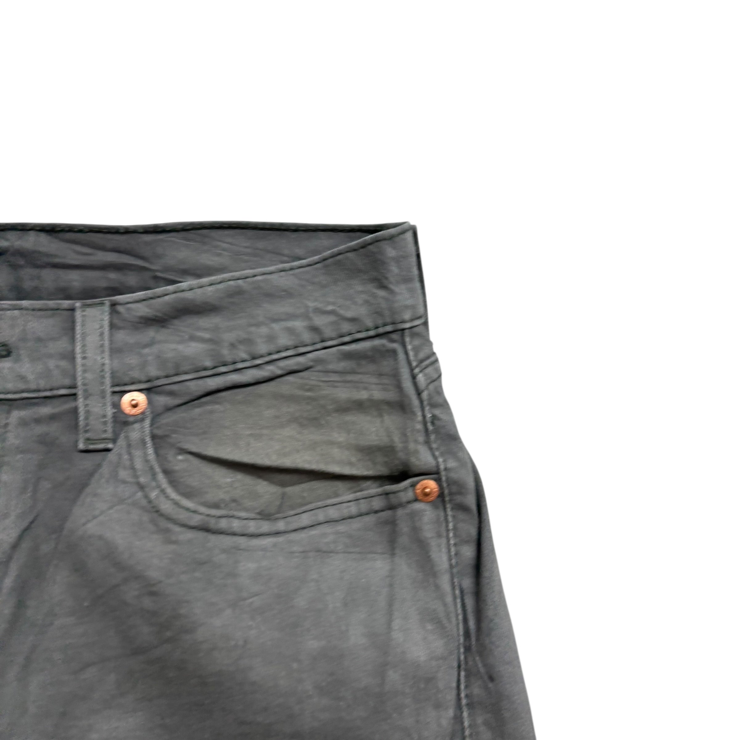 Levis 505 Jeans W32 L30 Mens Olive Green Regular Straight Fit Stretch Denim