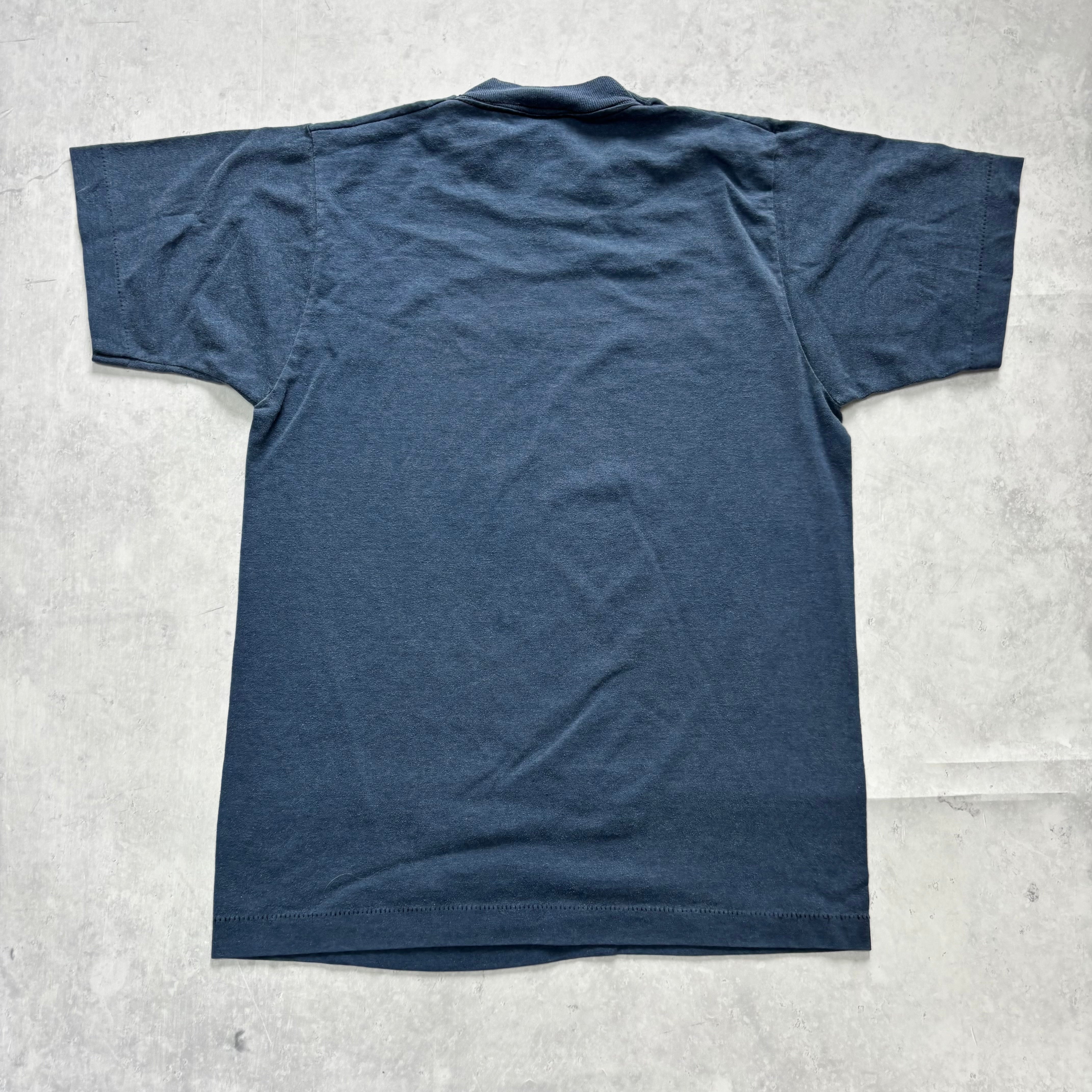 Vintage T Shirt Mens XS Navy Blue Single Stitch Graphic Print 90s USA Flag