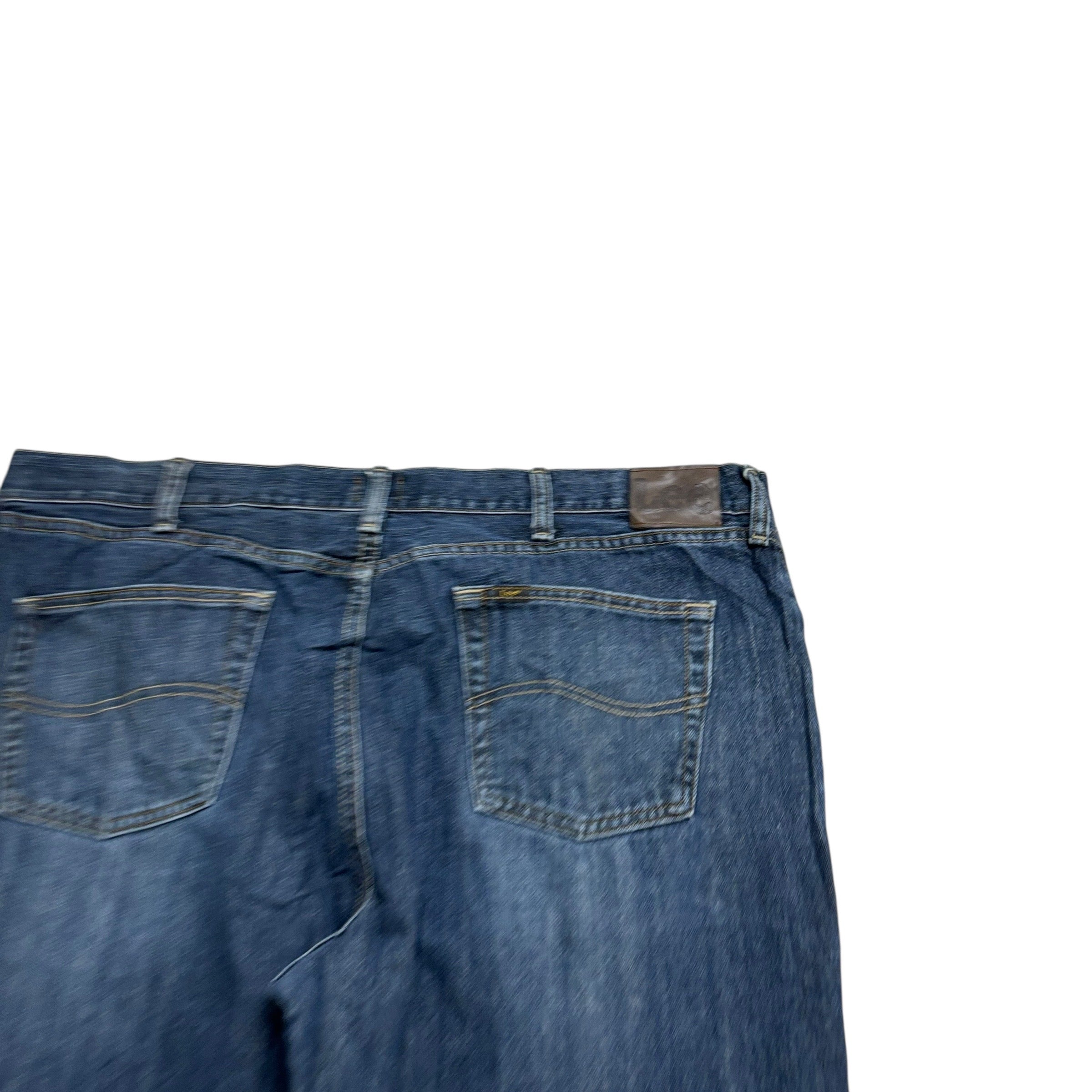 Lee Jeans W42 L32 Mens Dark Blue Relaxed Straight Fit Vintage Denim (E)