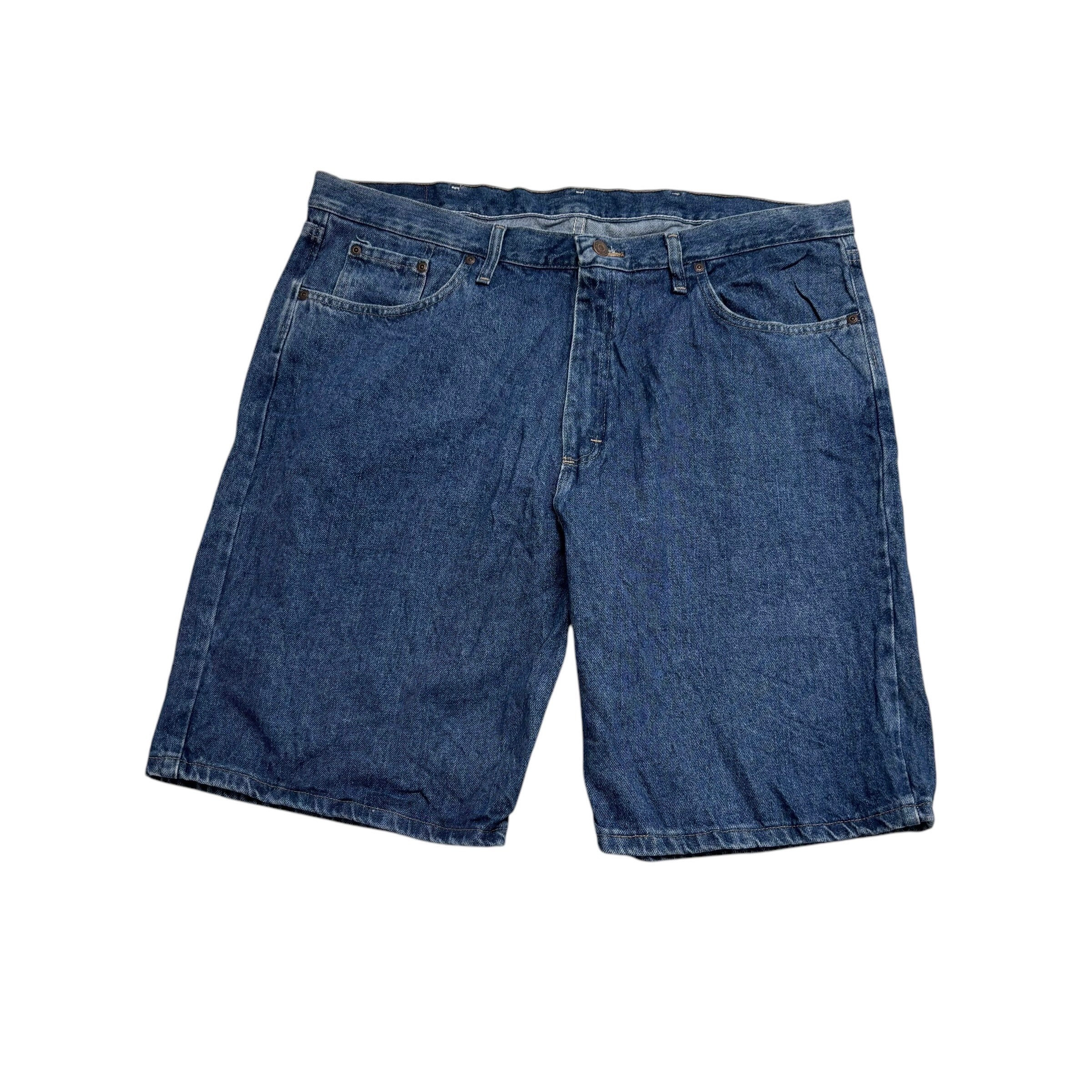 Vintage Wrangler Jorts W40 Mens Denim Shorts Mid Blue Baggy Relaxed Fit (E)