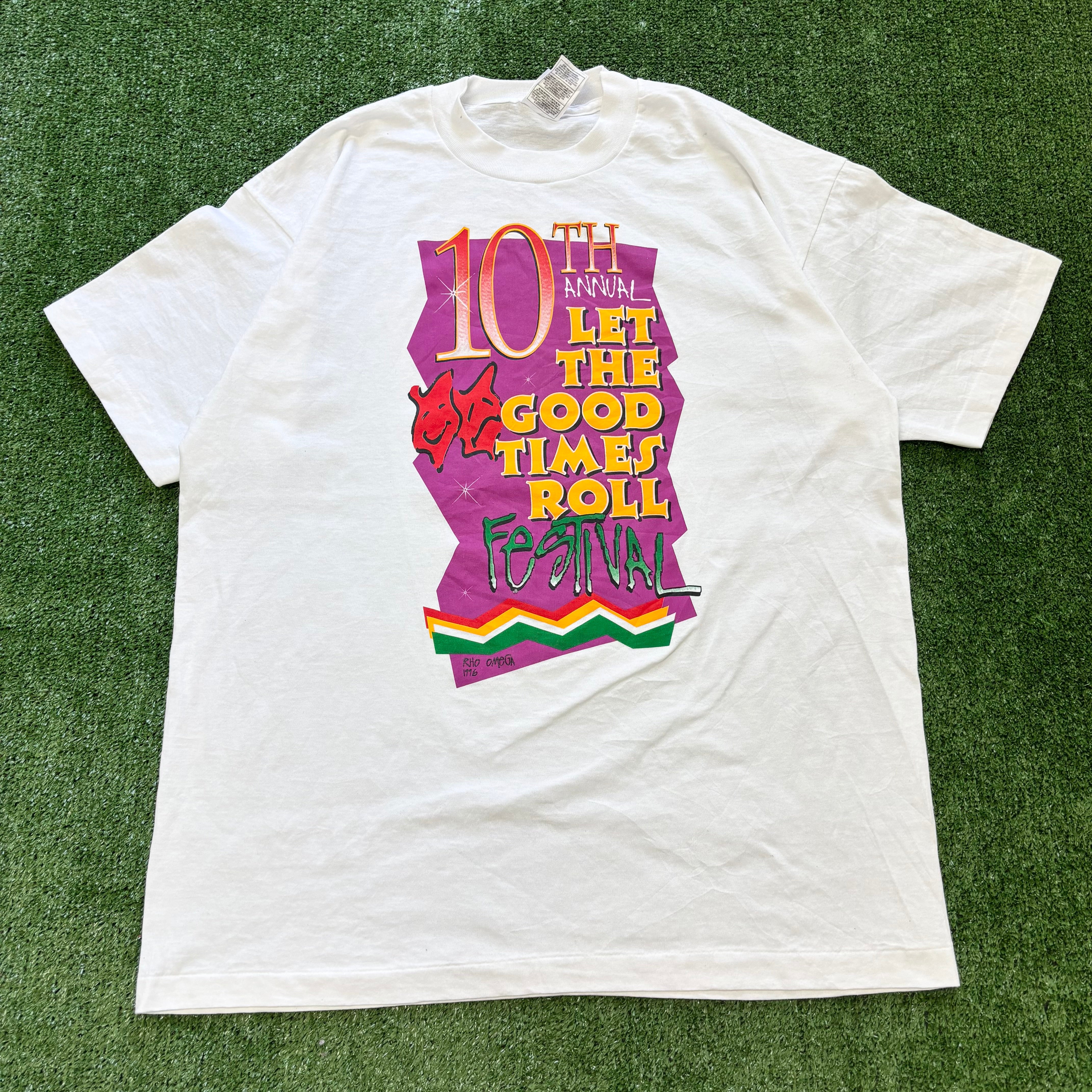 Vintage T Shirt Mens XL White Single Stitch Graphic Print 90s USA