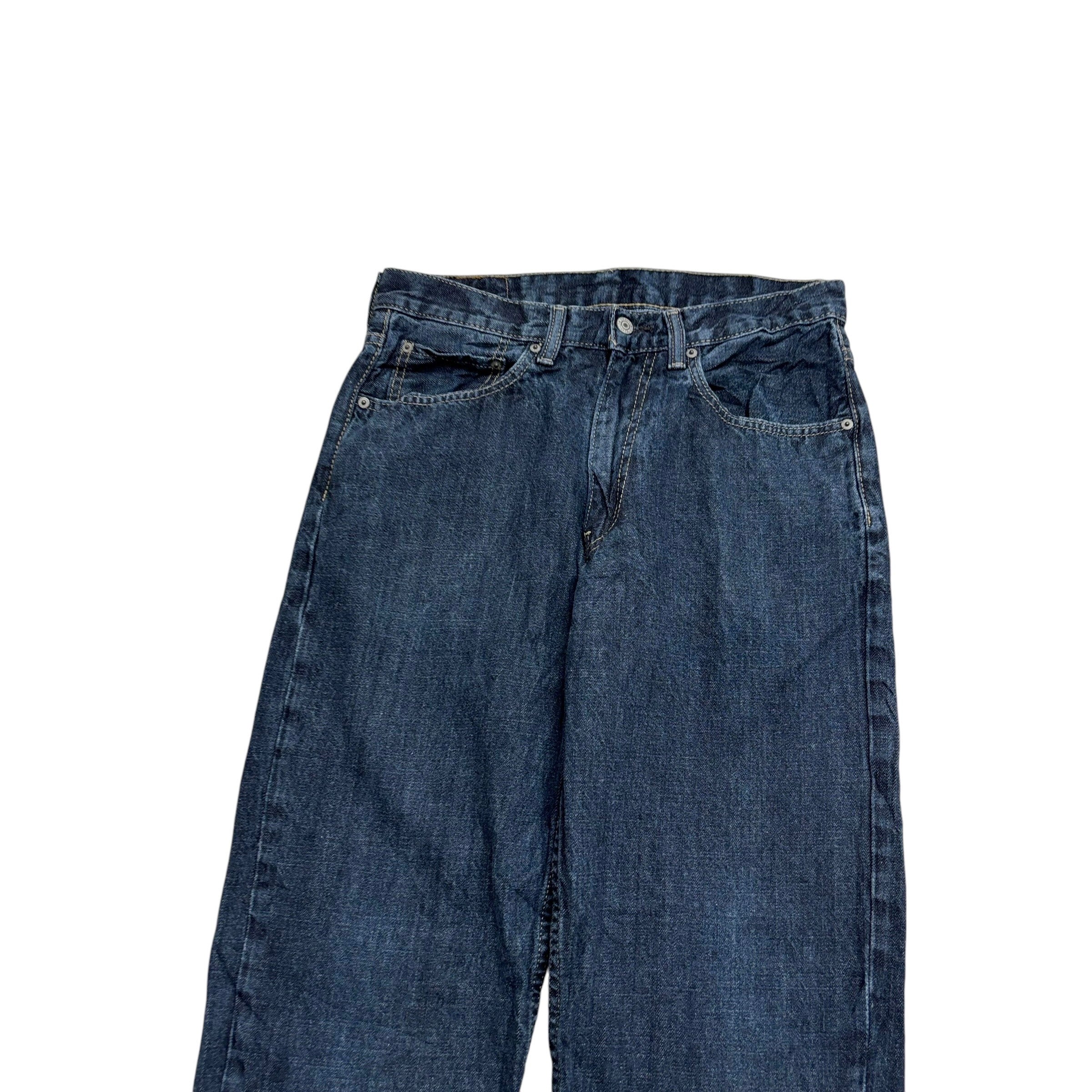 Levis 550 Jeans W32 L34 Mens Dark Blue Baggy Relaxed Straight Fit Denim (E)
