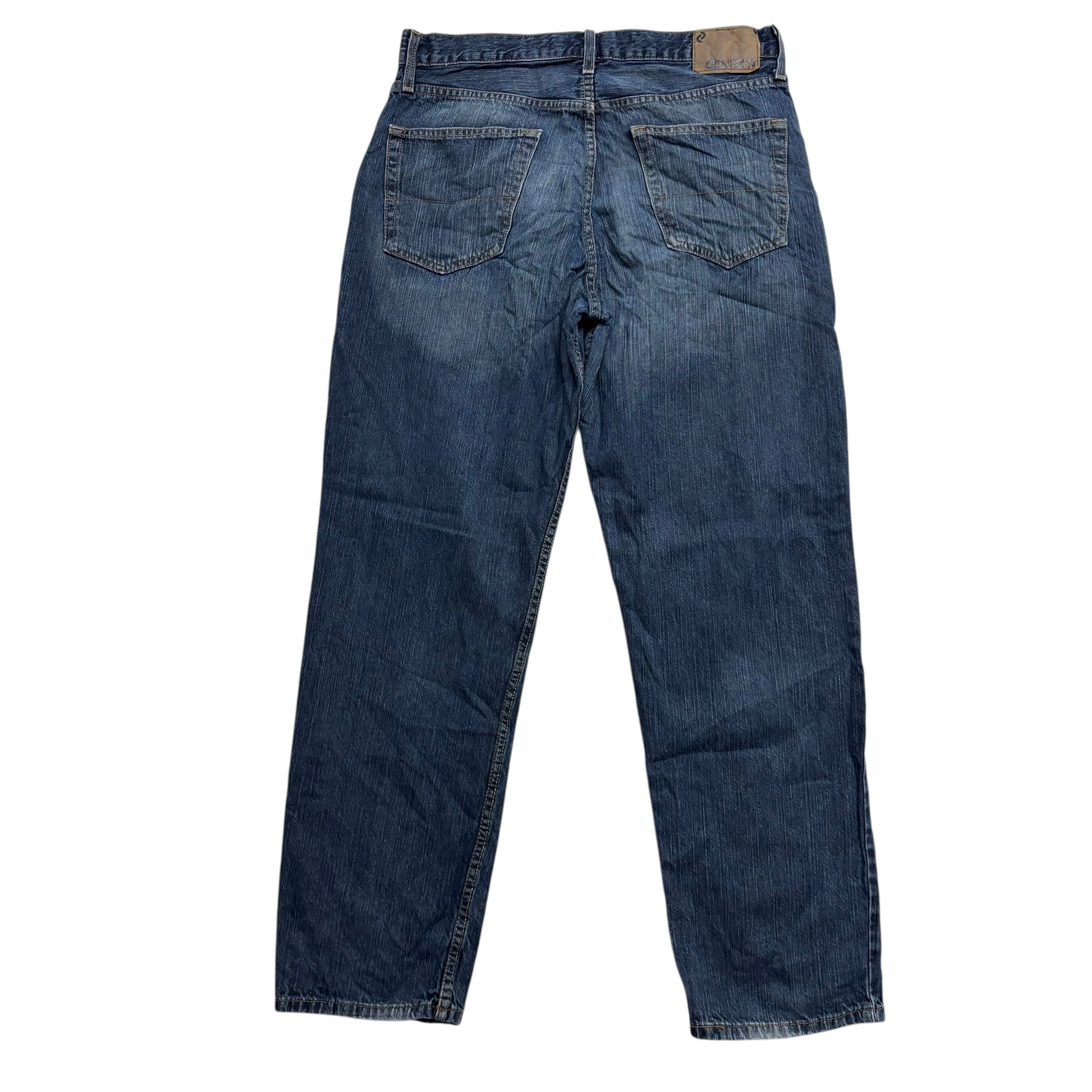 Levis Denizen Jeans W36 L32 Mens Dark Blue Relaxed Straight Vintage Denim (E)