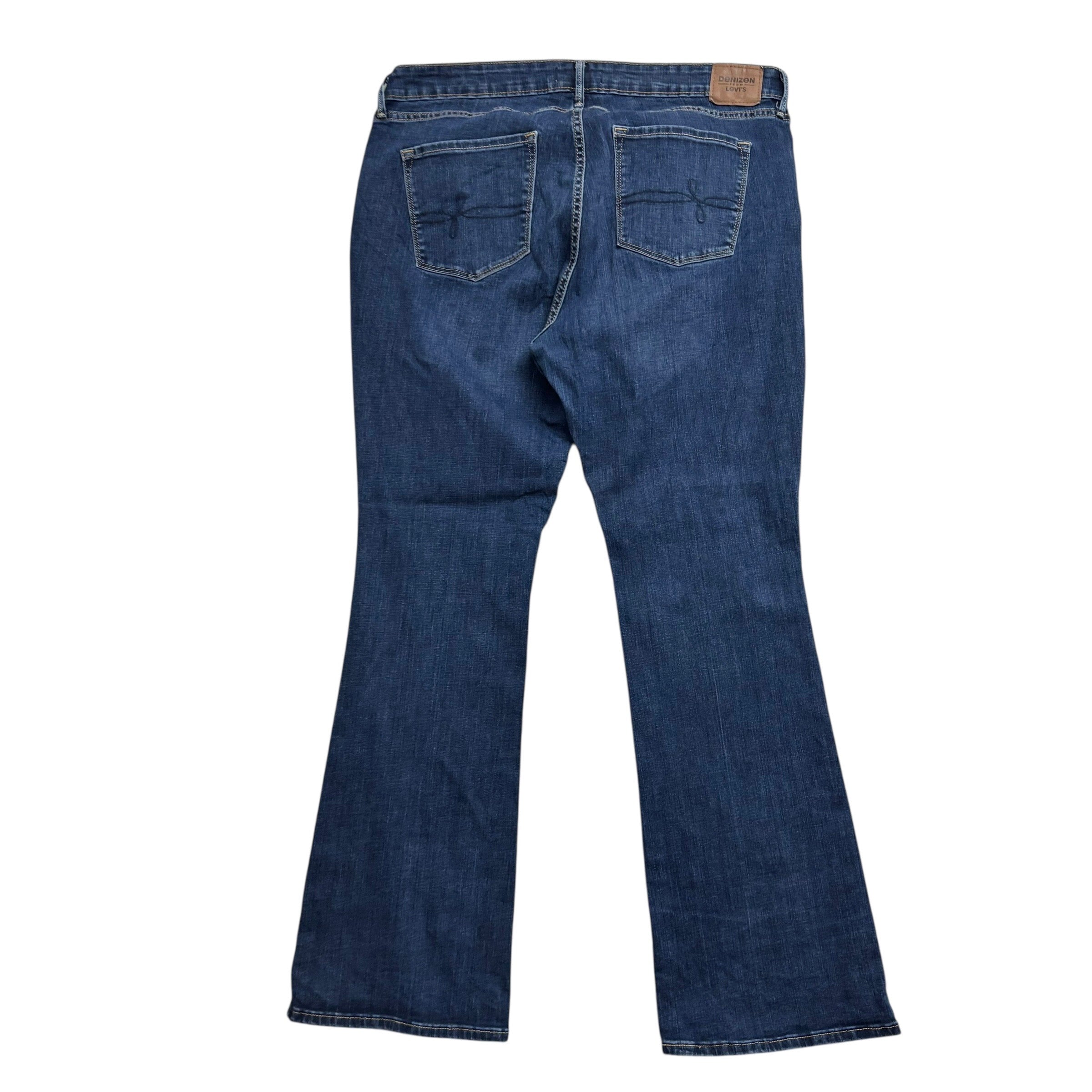 Levis Denizen Jeans W34 L32 Womens Mid Rise Bootcut Dark Blue Stretch (E)