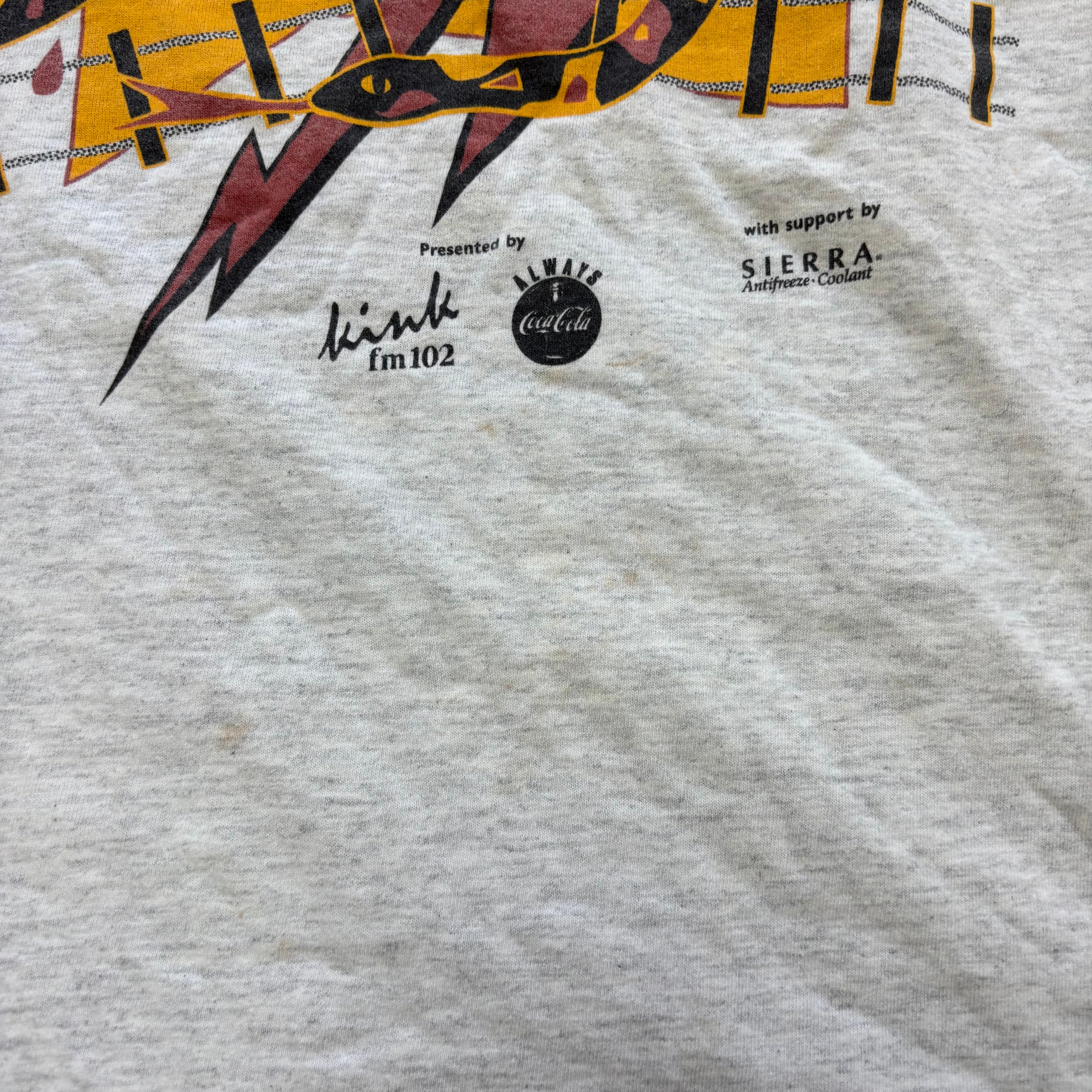 Vintage T Shirt Mens XXL Grey Single Stitch Graphic Print 90s Zoo