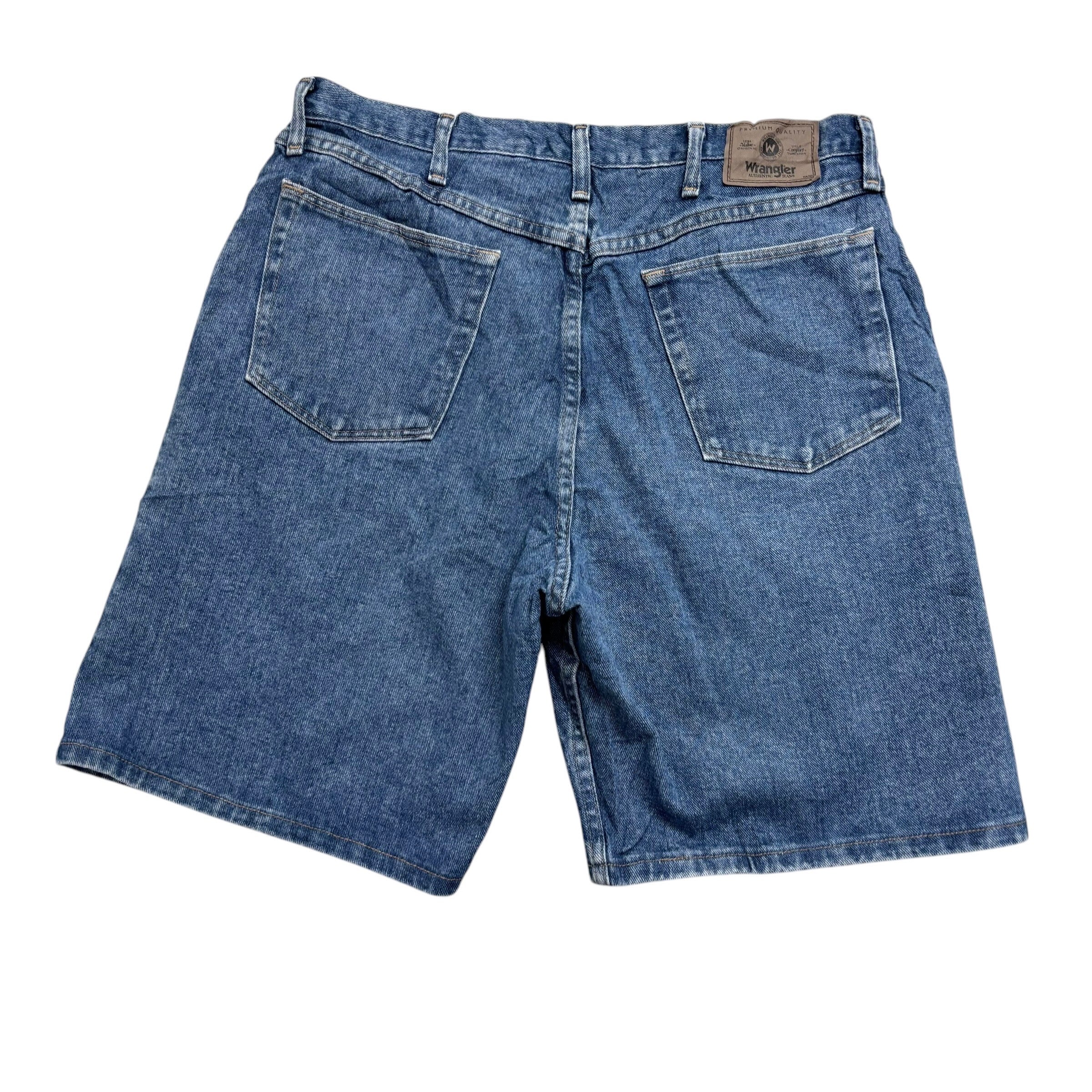 Wrangler Baggy Jorts W36 Mens Denim Shorts Mid Blue Relaxed Fit (E)