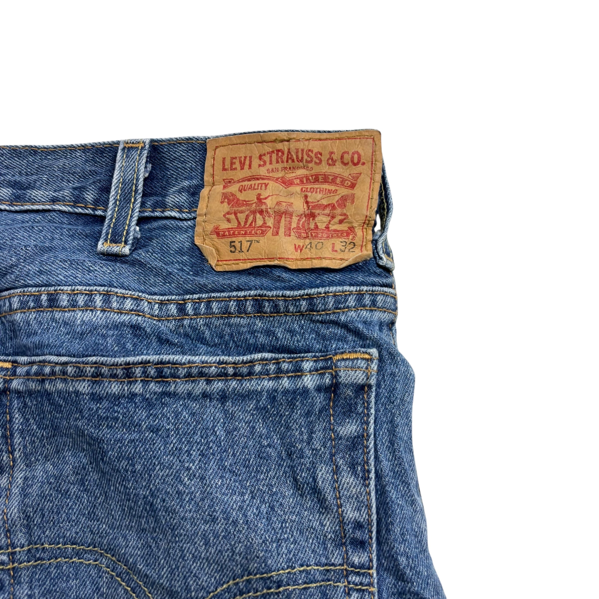 Levis 517 Jeans W40 L32 Mens Mid Blue Regular Bootcut Fit Denim