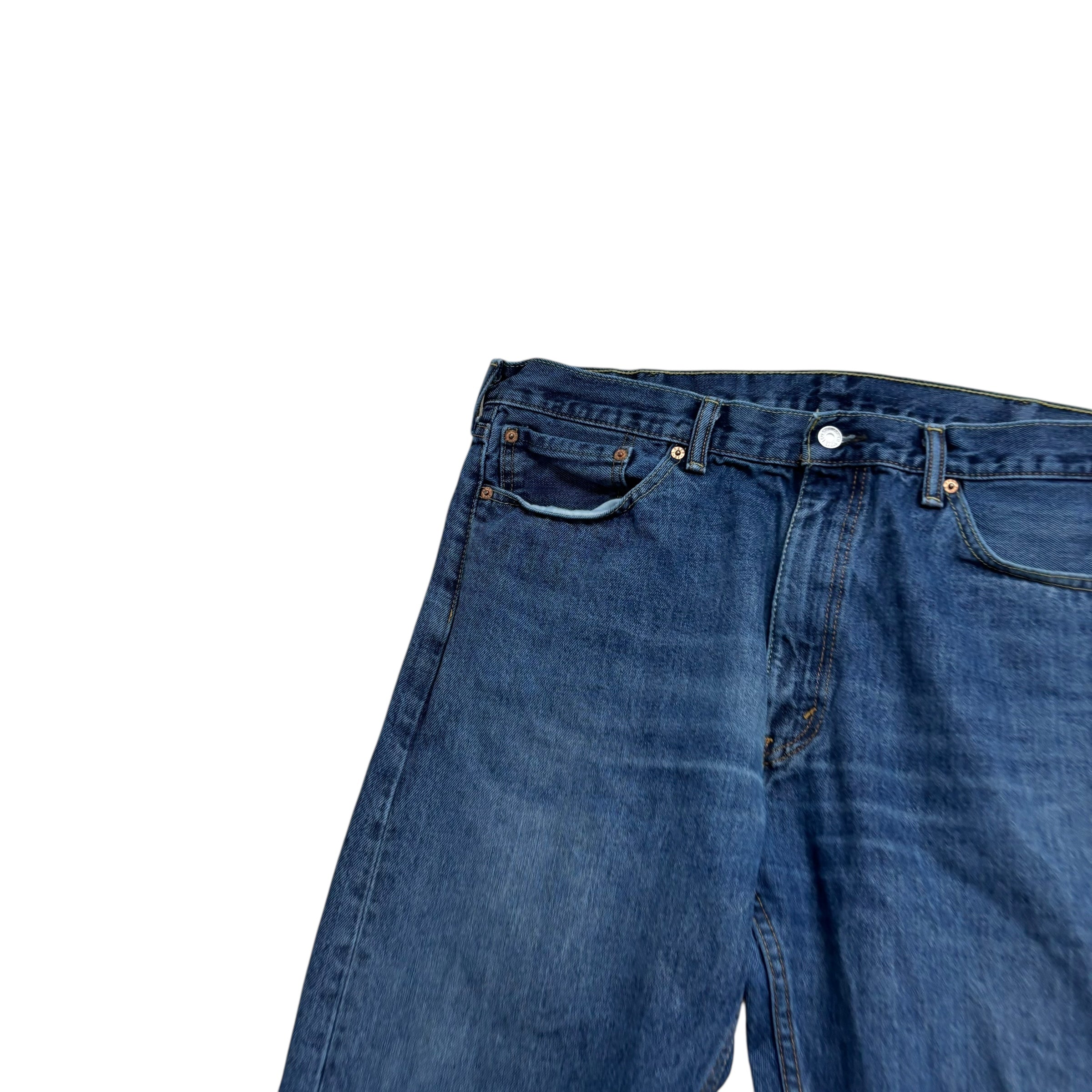 Levis 505 Jeans W38 L30 Mens Mid Blue Regular Straight Fit Denim (F)